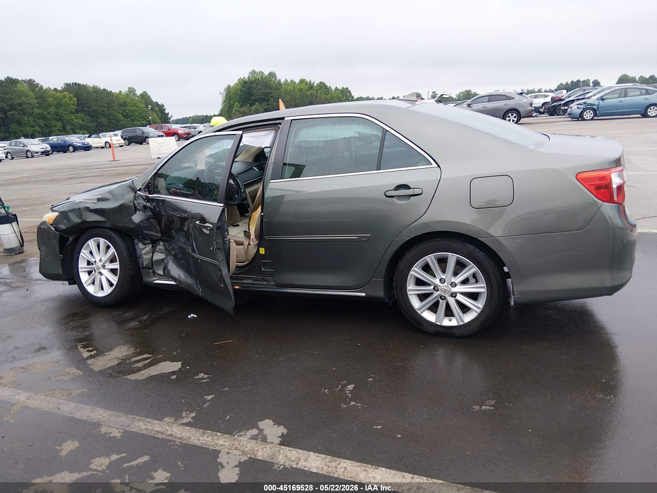 2012 Toyota Camry Xle V6 Gray vin: 4T1BK1FK8CU519419