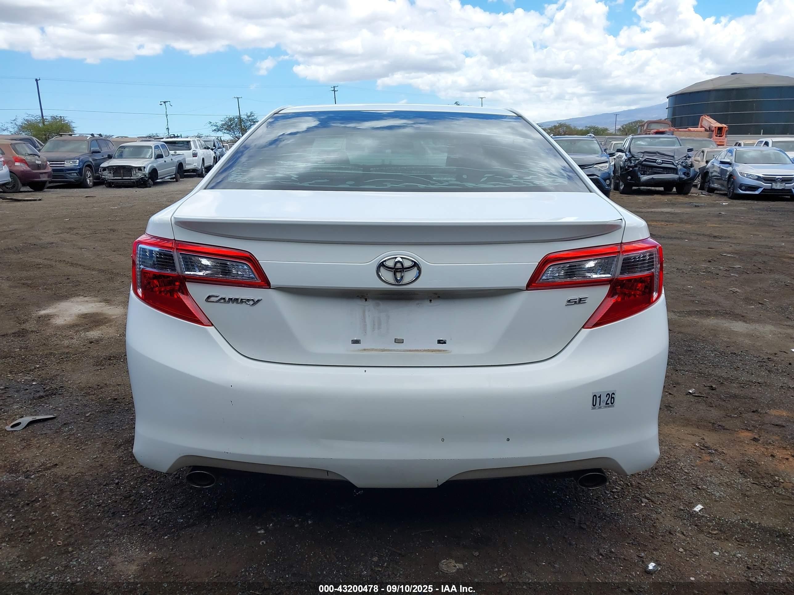 2012 Toyota Camry Se V6 White vin: 4T1BK1FK8CU520196
