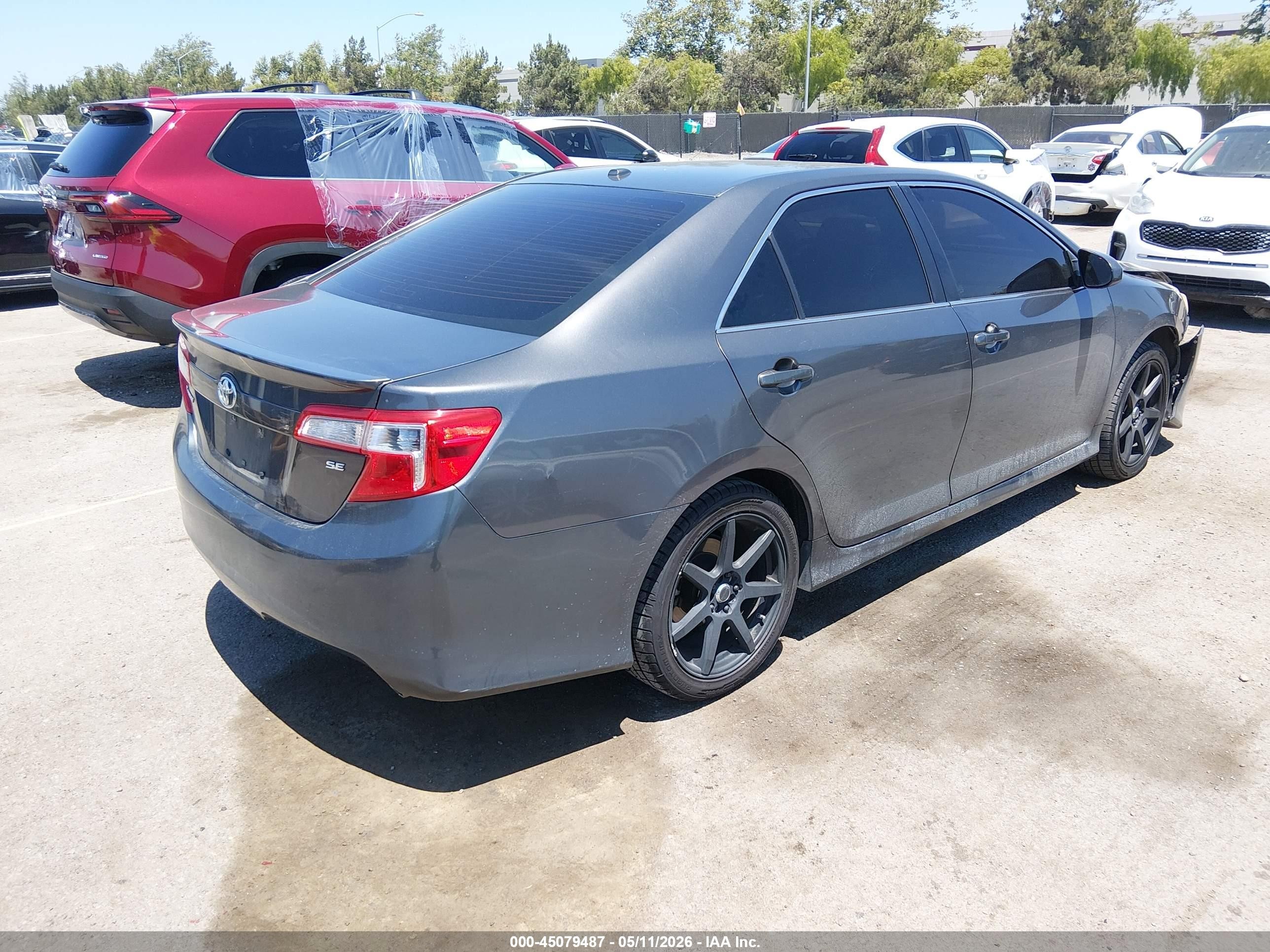 2013 Toyota Camry Se V6 Gray vin: 4T1BK1FK8DU022890