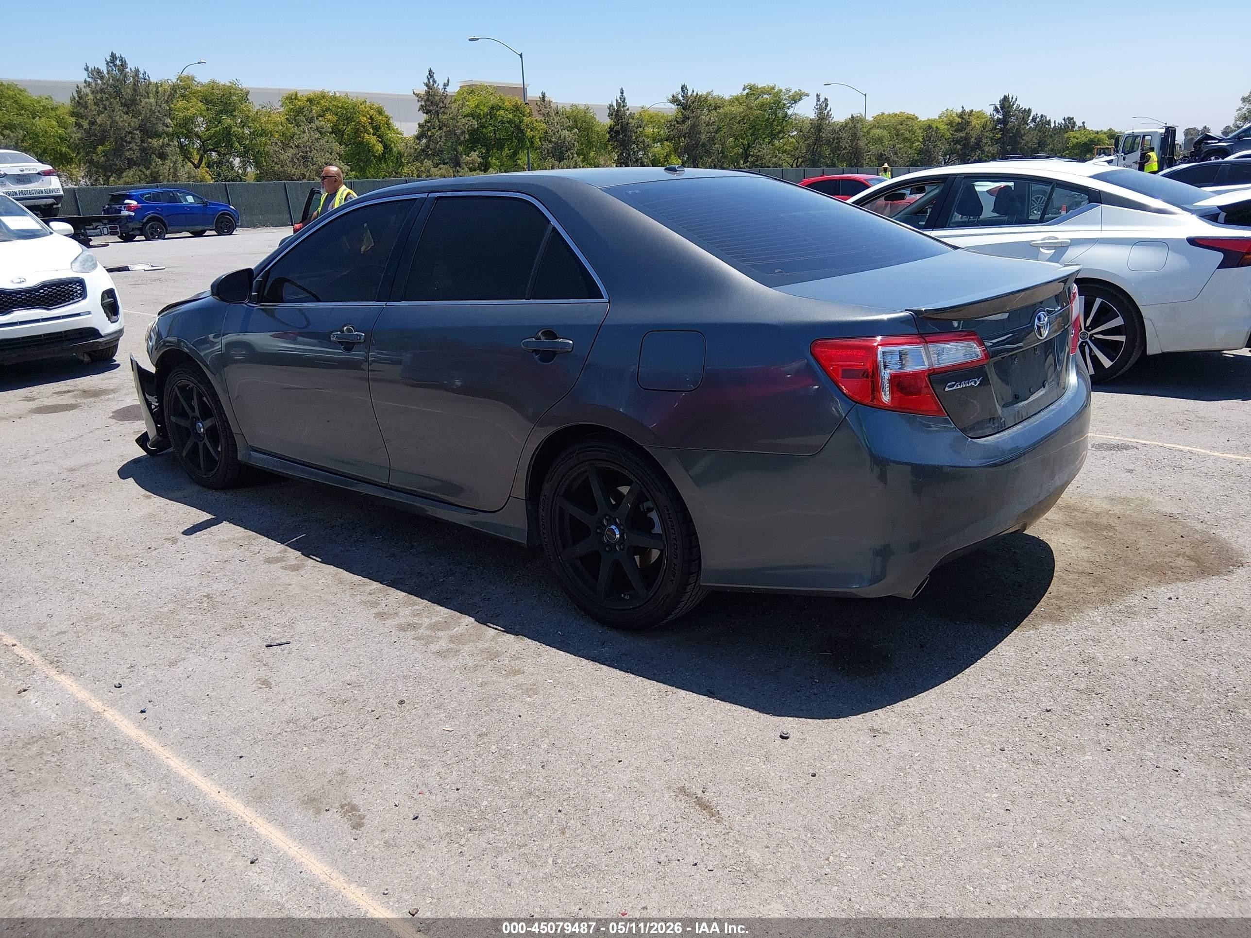 2013 Toyota Camry Se V6 Gray vin: 4T1BK1FK8DU022890