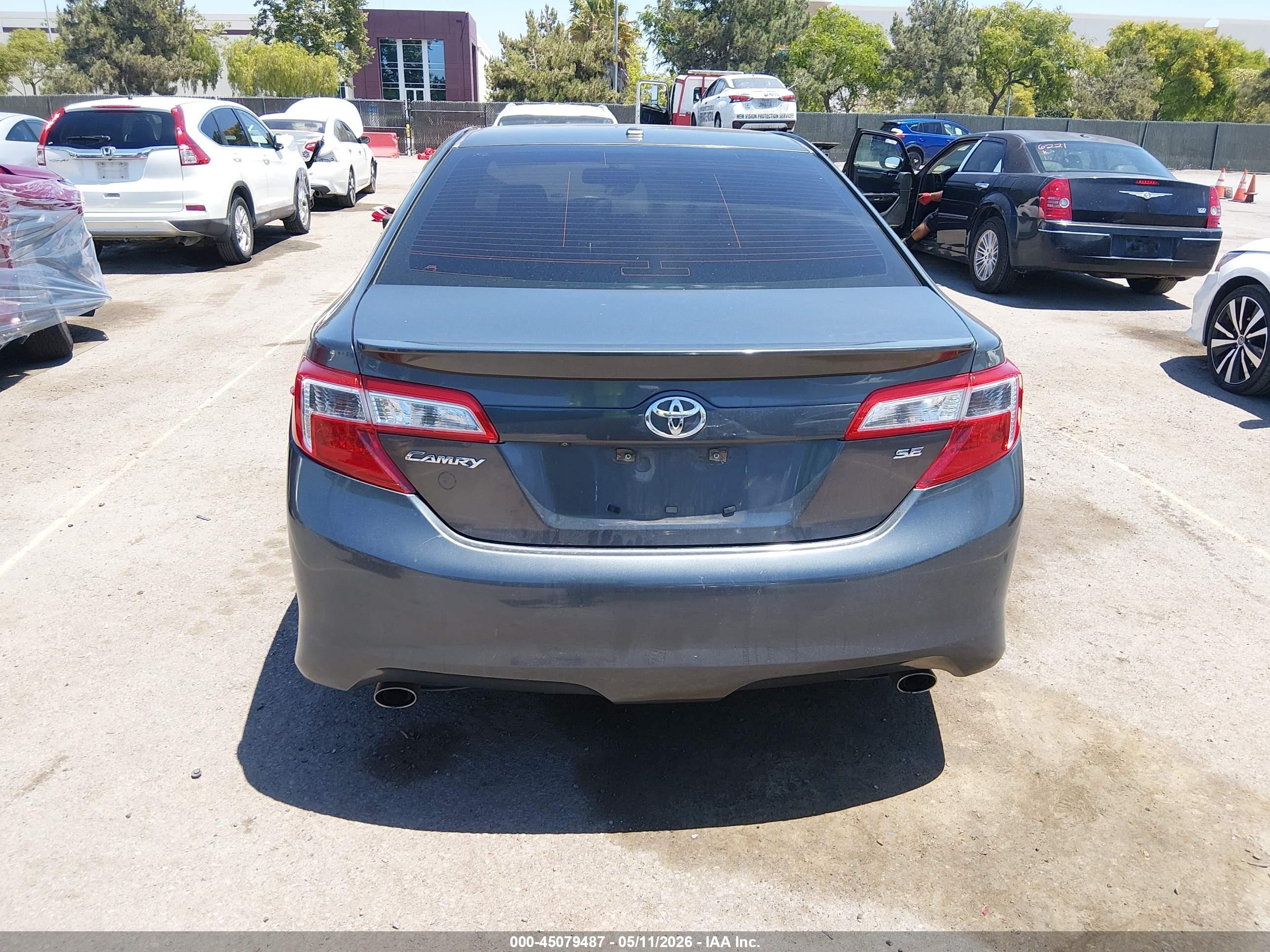 2013 Toyota Camry Se V6 Gray vin: 4T1BK1FK8DU022890