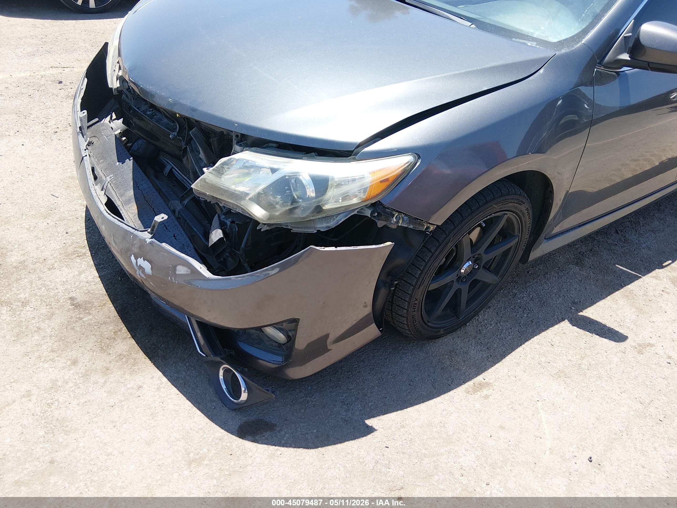 2013 Toyota Camry Se V6 Gray vin: 4T1BK1FK8DU022890