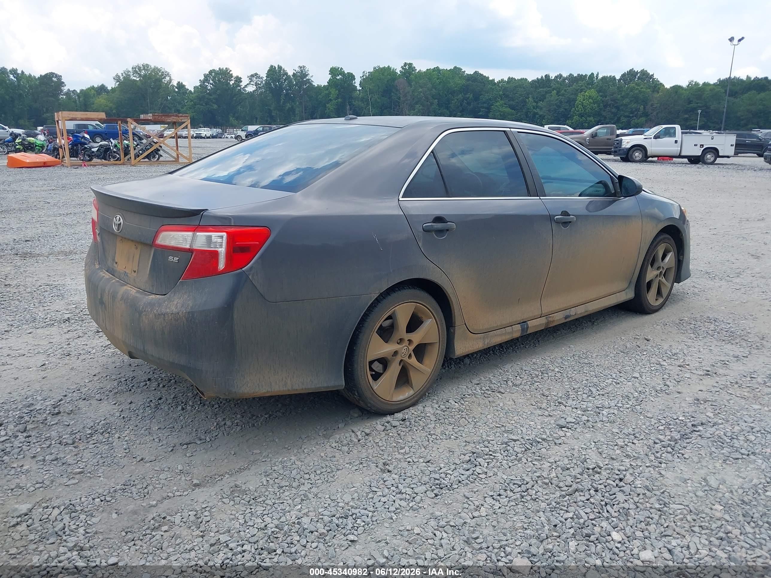 2013 Toyota Camry Se V6 Gray vin: 4T1BK1FK8DU525822