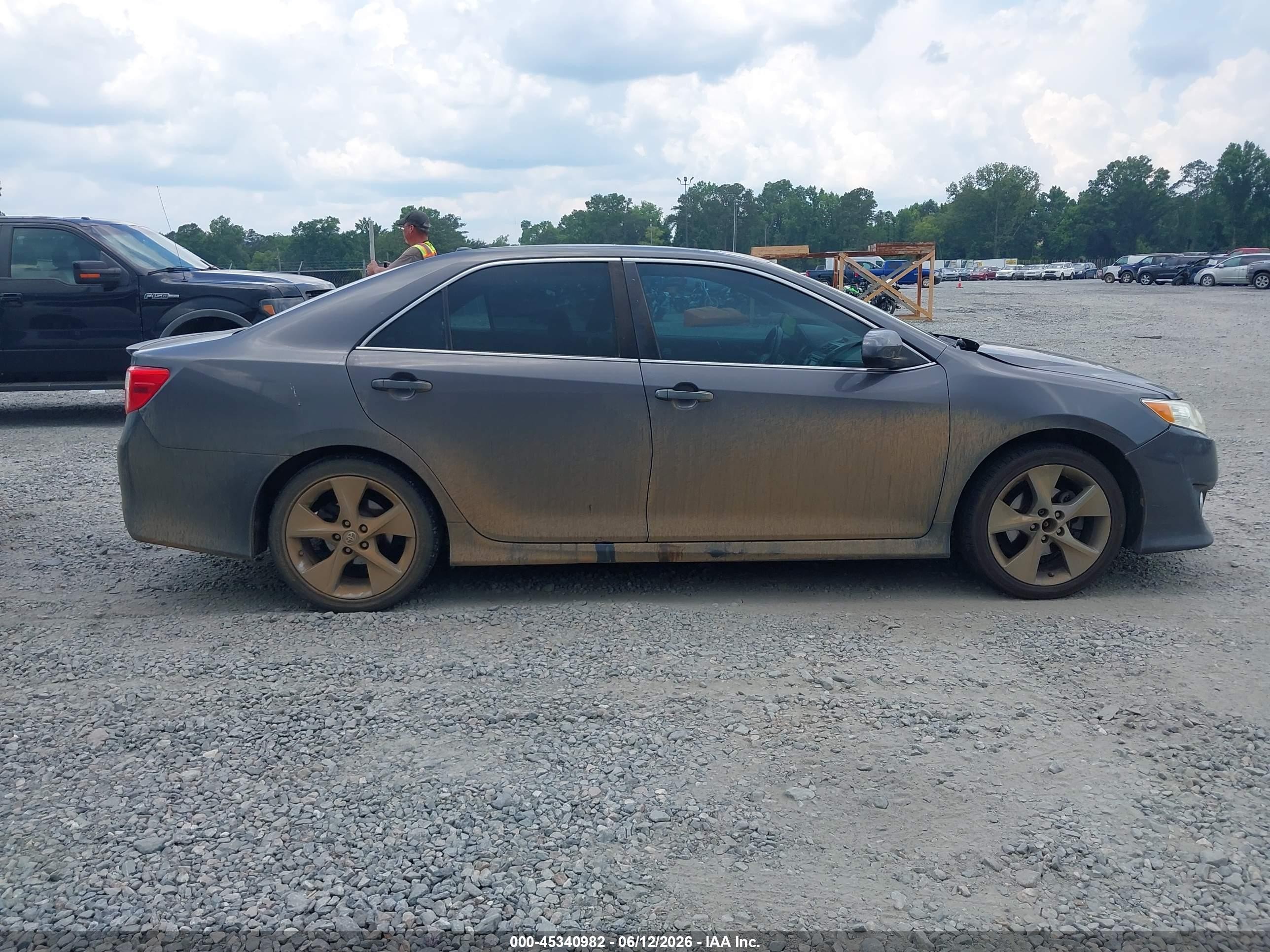 2013 Toyota Camry Se V6 Gray vin: 4T1BK1FK8DU525822