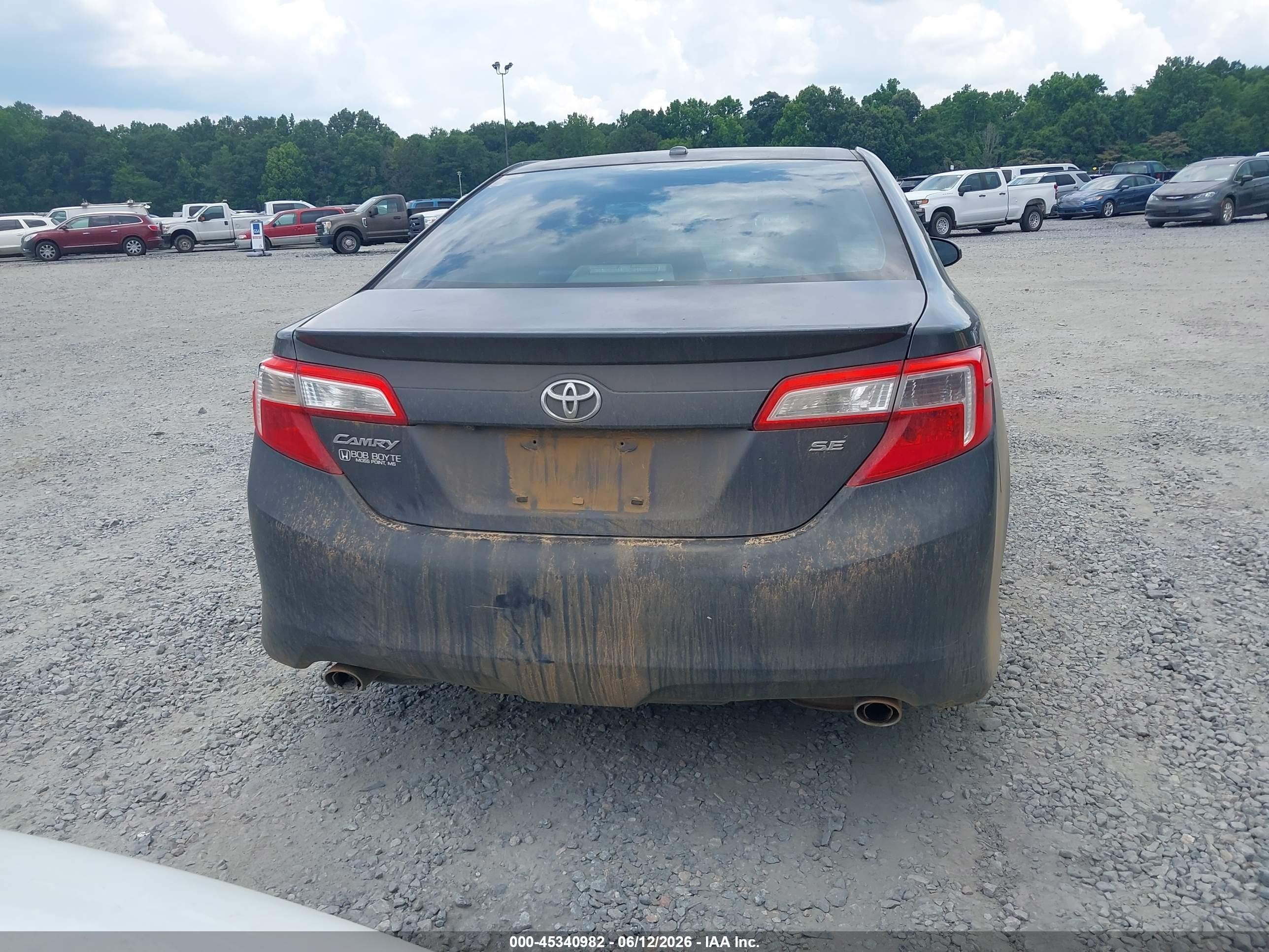 2013 Toyota Camry Se V6 Gray vin: 4T1BK1FK8DU525822