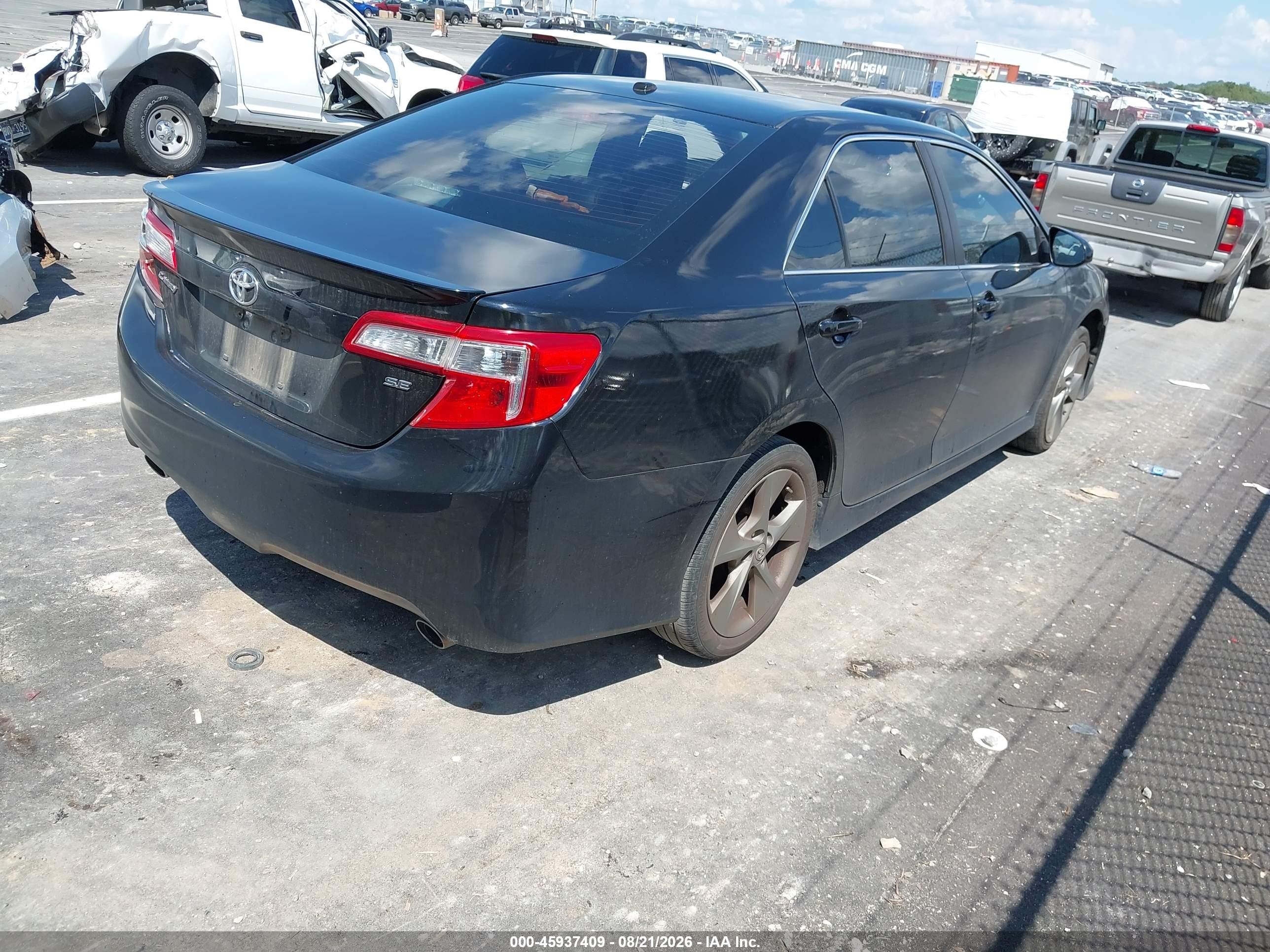 2013 Toyota Camry Se V6 Black vin: 4T1BK1FK8DU527585