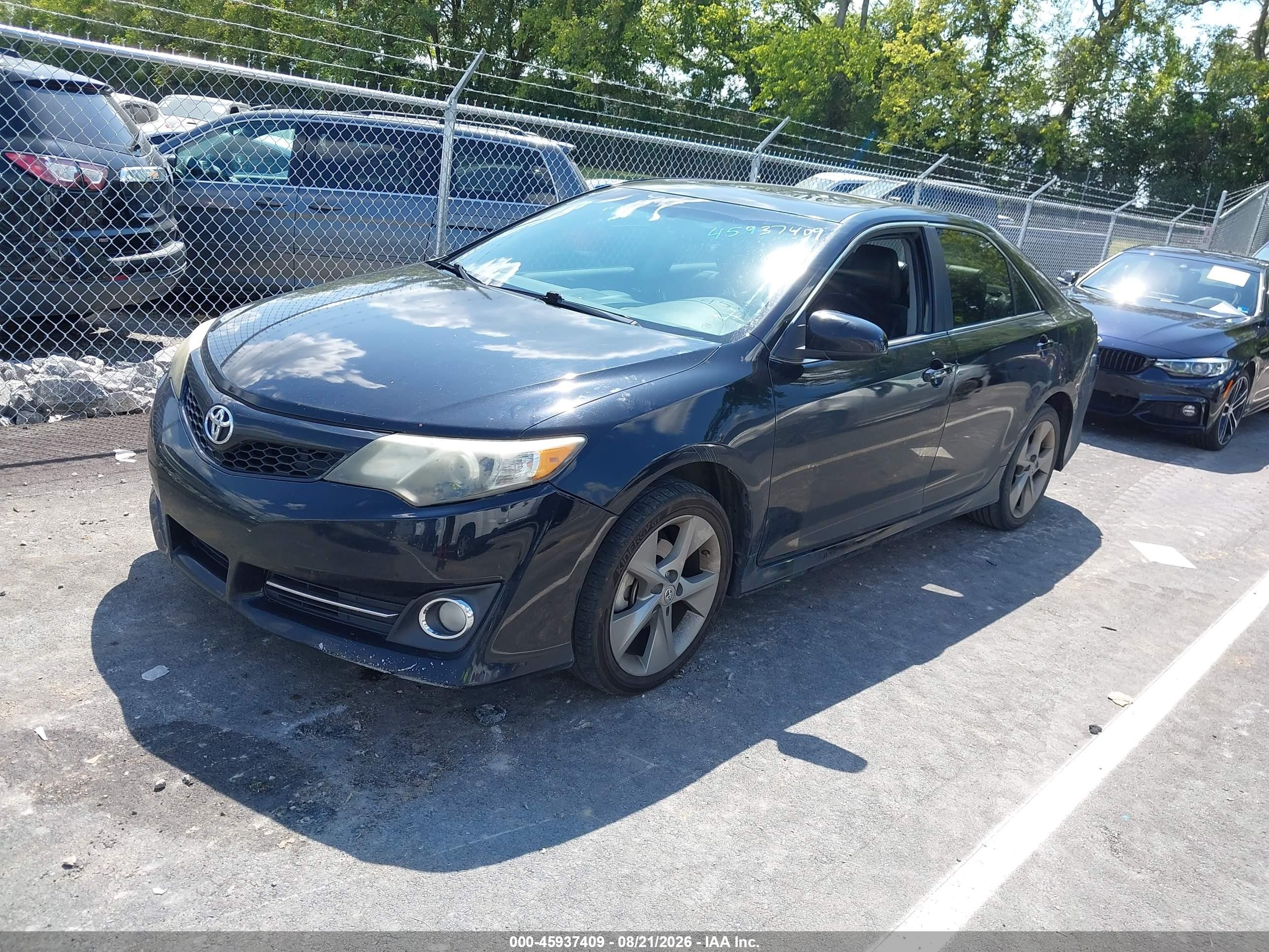 2013 Toyota Camry Se V6 Black vin: 4T1BK1FK8DU527585