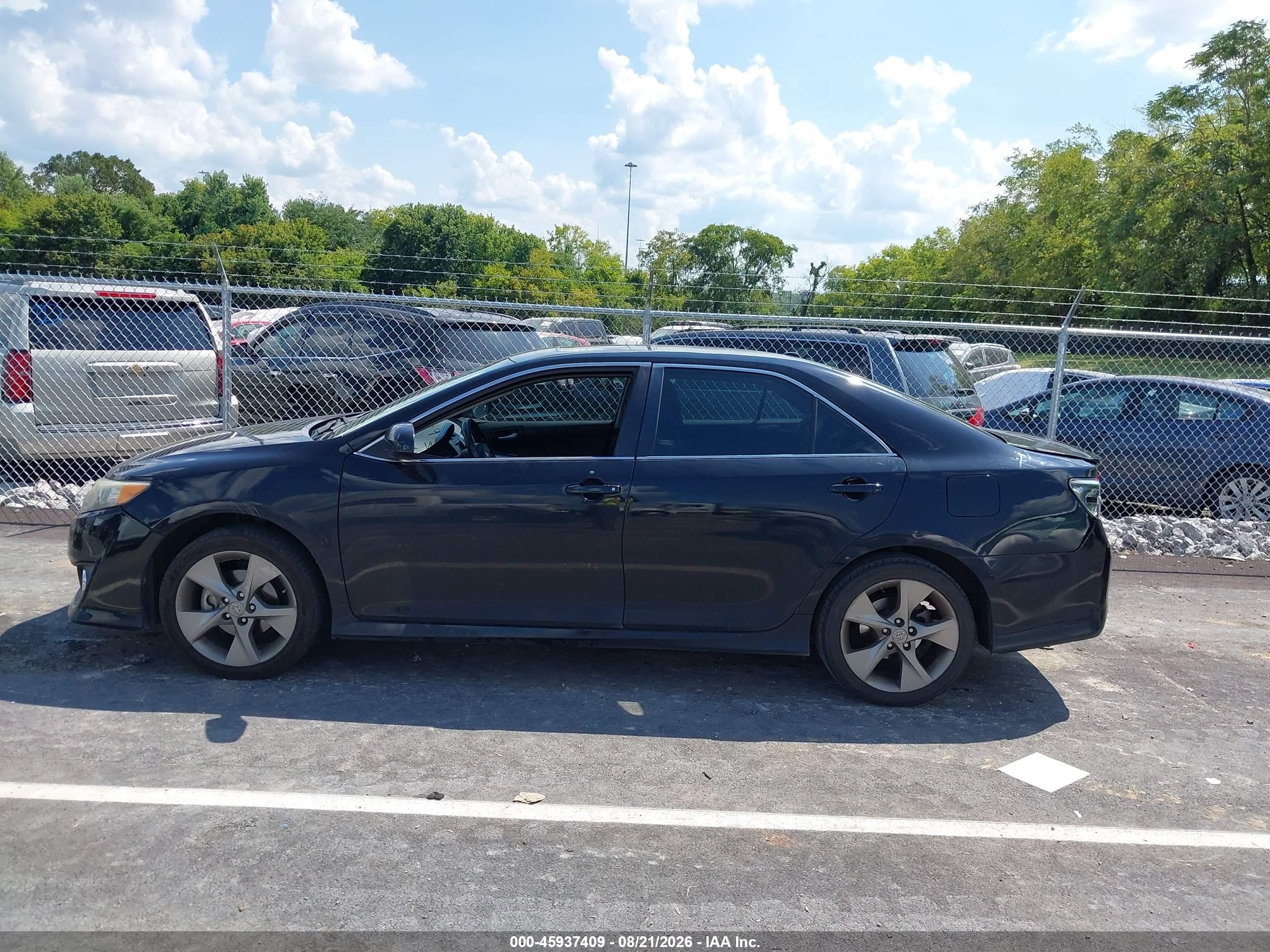 2013 Toyota Camry Se V6 Black vin: 4T1BK1FK8DU527585