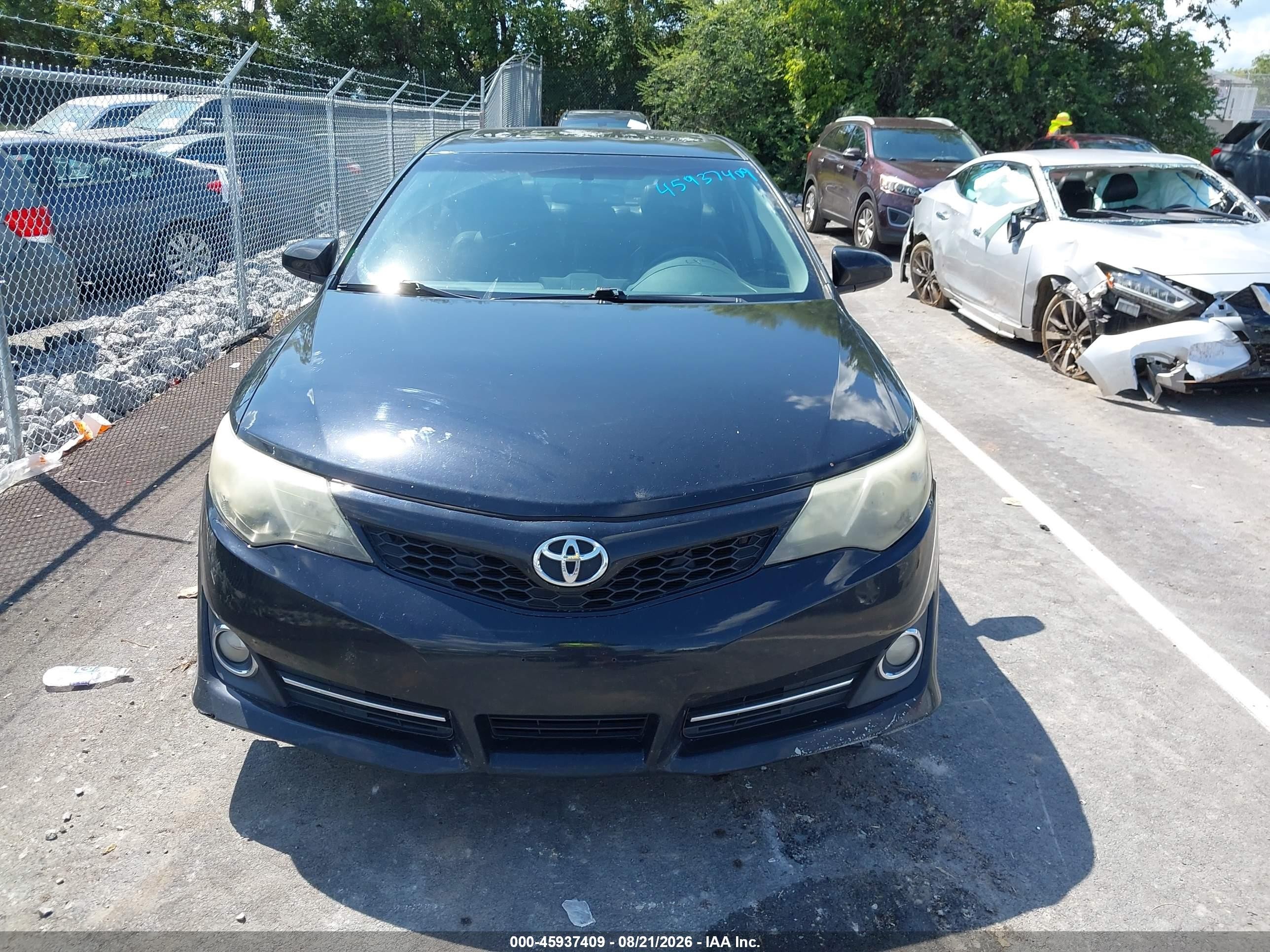 2013 Toyota Camry Se V6 Black vin: 4T1BK1FK8DU527585