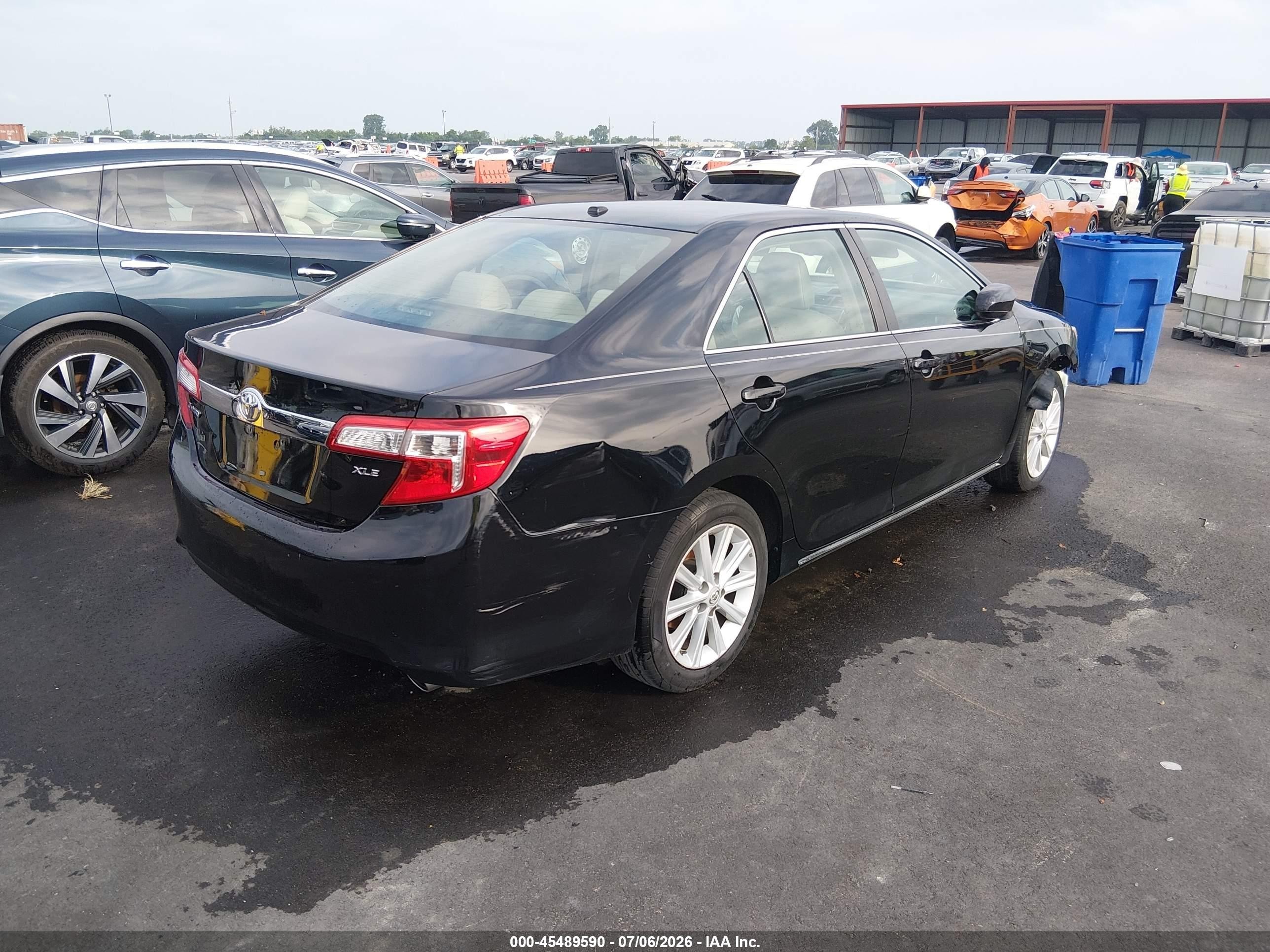 2013 Toyota Camry Xle V6 Black vin: 4T1BK1FK8DU535010