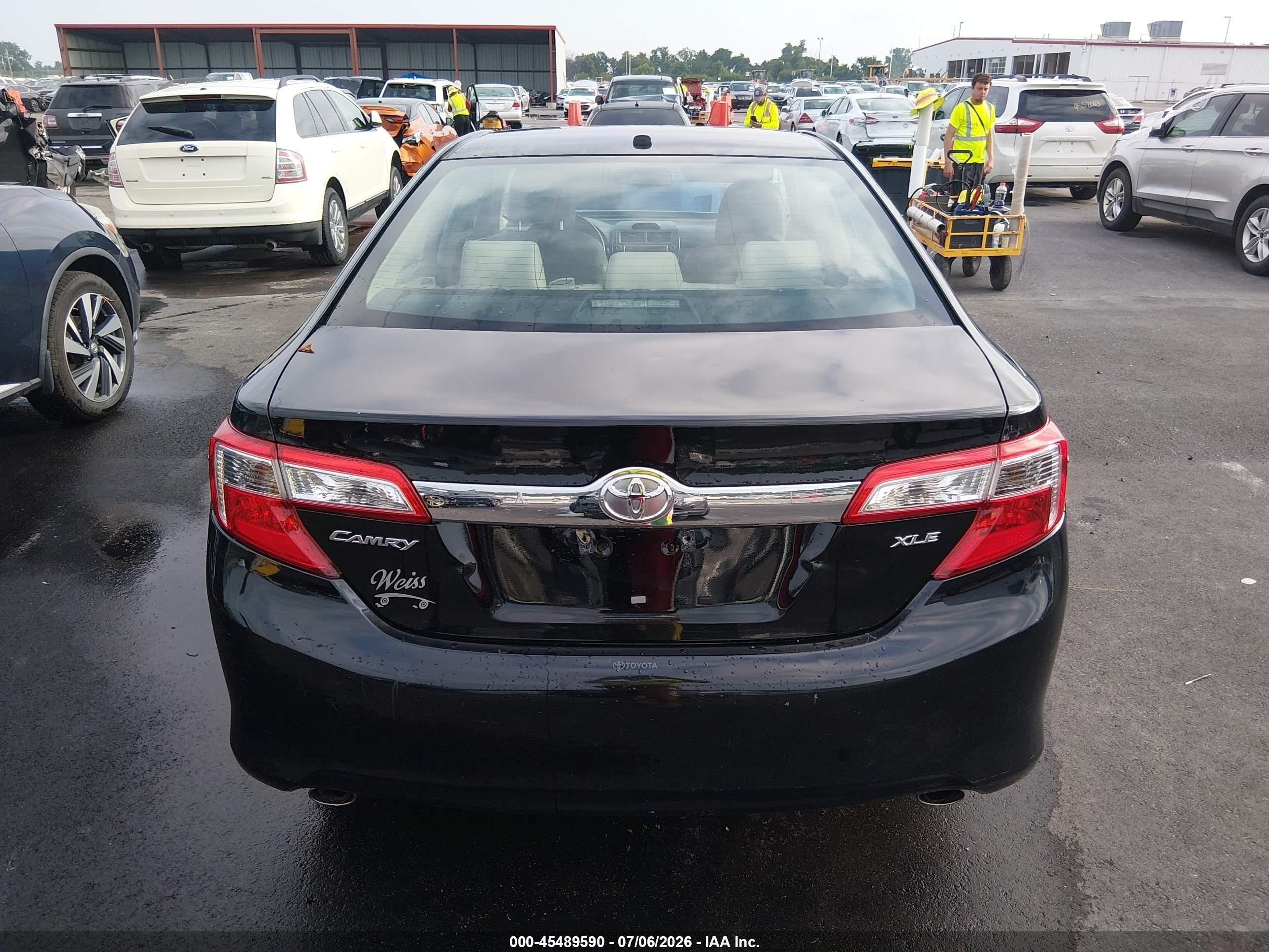 2013 Toyota Camry Xle V6 Black vin: 4T1BK1FK8DU535010