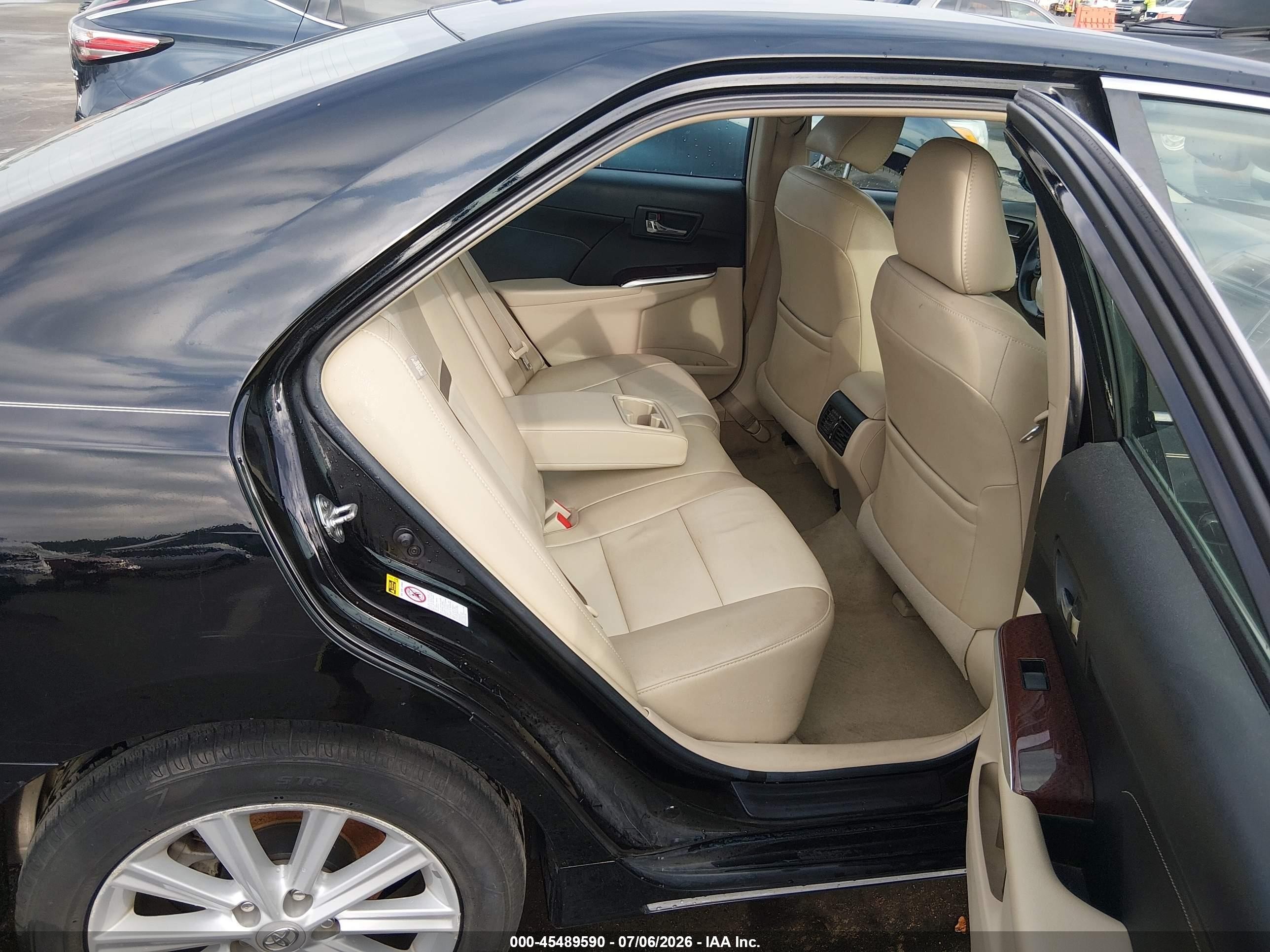 2013 Toyota Camry Xle V6 Black vin: 4T1BK1FK8DU535010