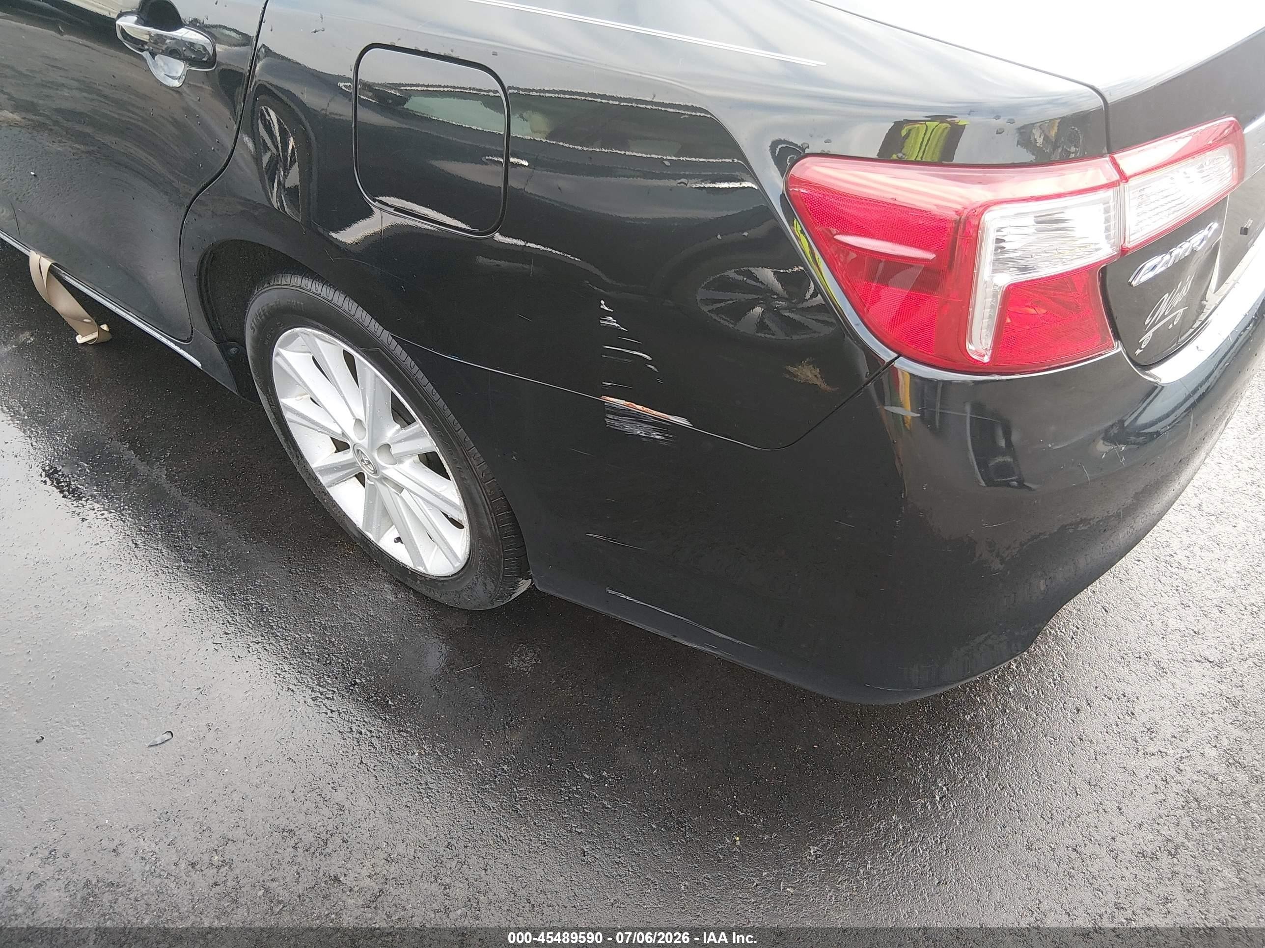 2013 Toyota Camry Xle V6 Black vin: 4T1BK1FK8DU535010