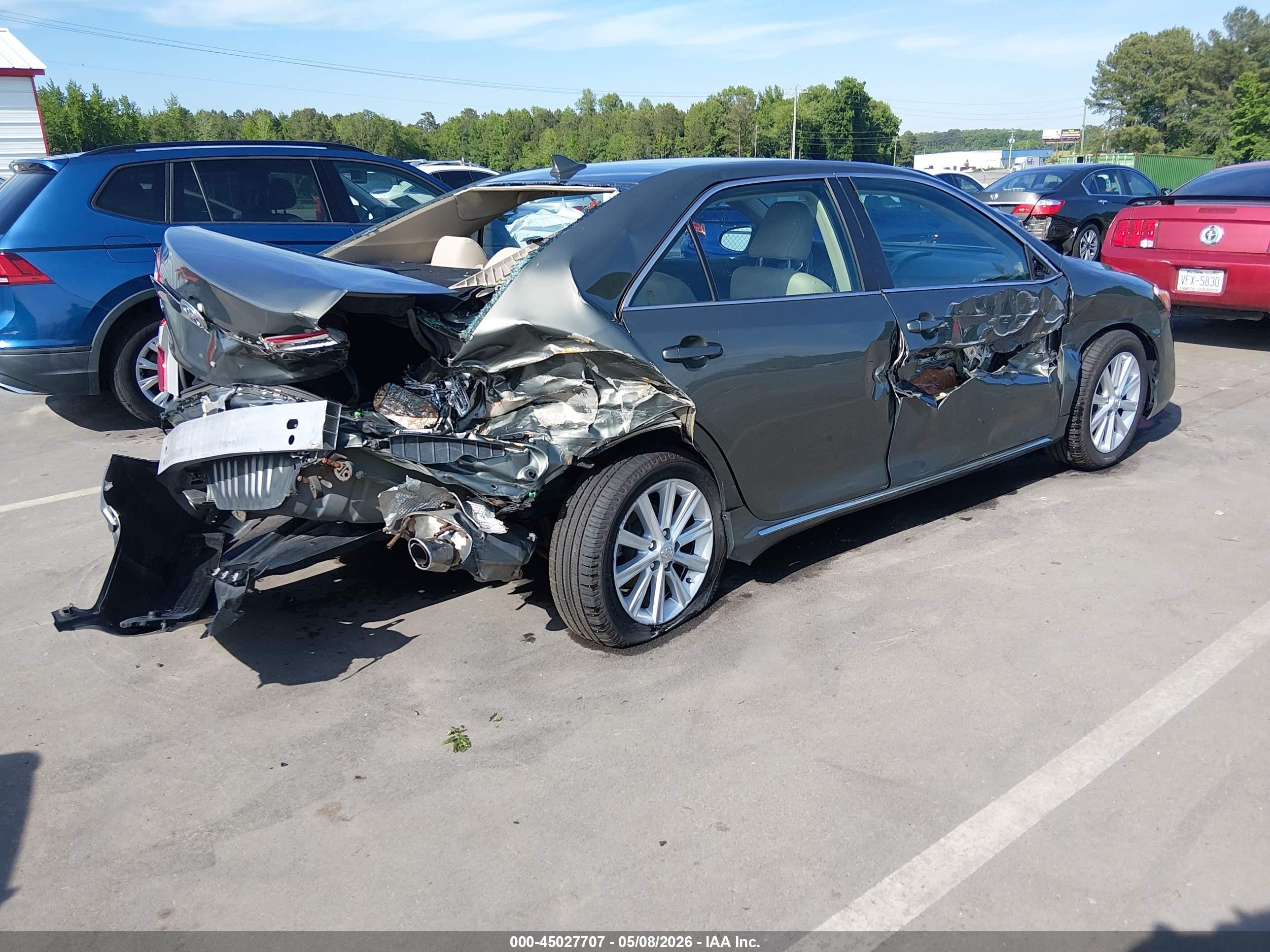 2013 Toyota Camry Xle V6 Серый vin: 4T1BK1FK8DU535475