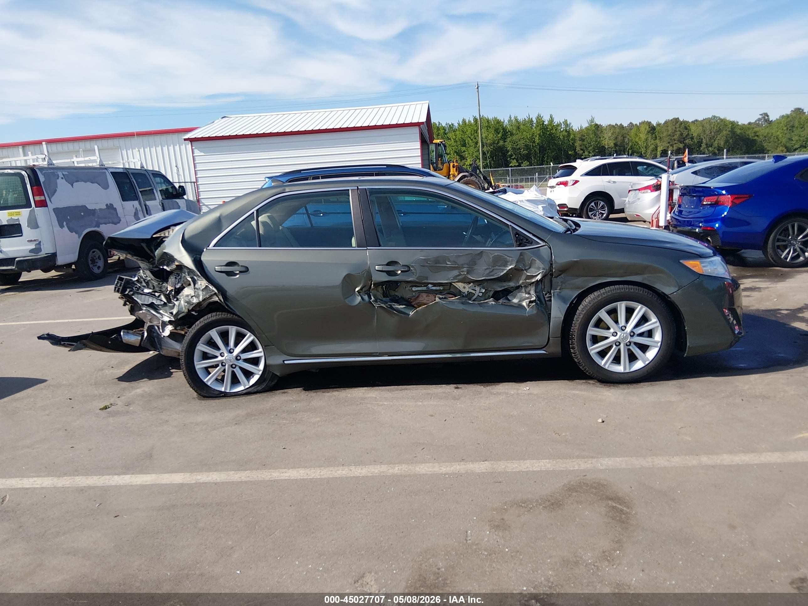 2013 Toyota Camry Xle V6 Серый vin: 4T1BK1FK8DU535475