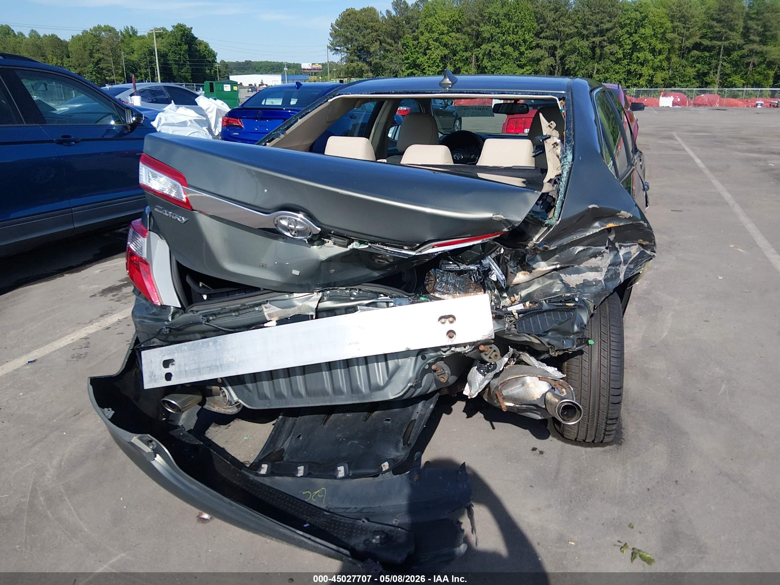 2013 Toyota Camry Xle V6 Серый vin: 4T1BK1FK8DU535475