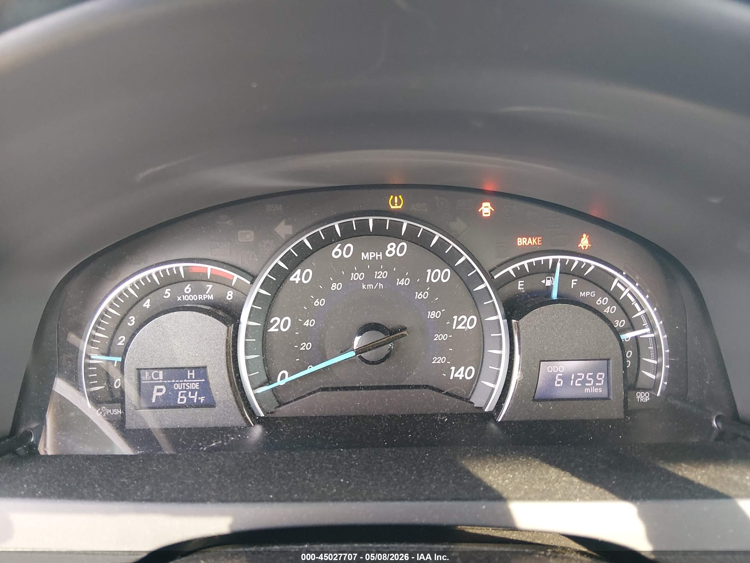2013 Toyota Camry Xle V6 Серый vin: 4T1BK1FK8DU535475