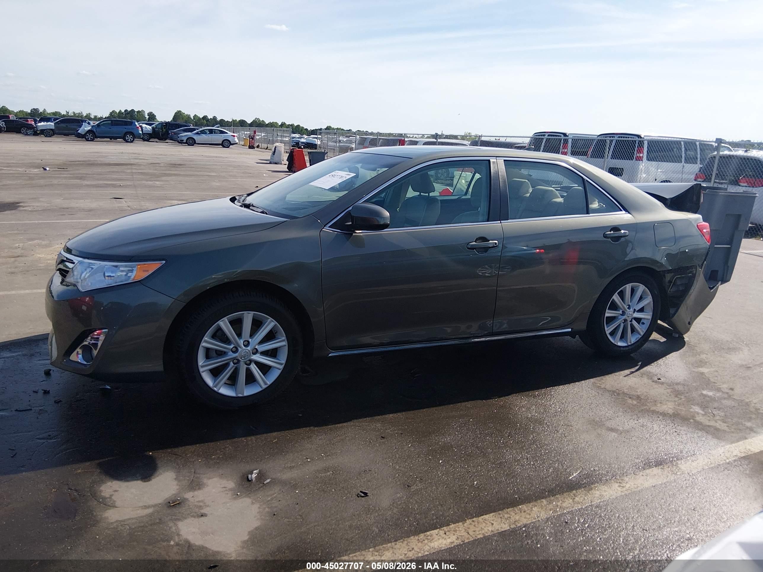 2013 Toyota Camry Xle V6 Серый vin: 4T1BK1FK8DU535475