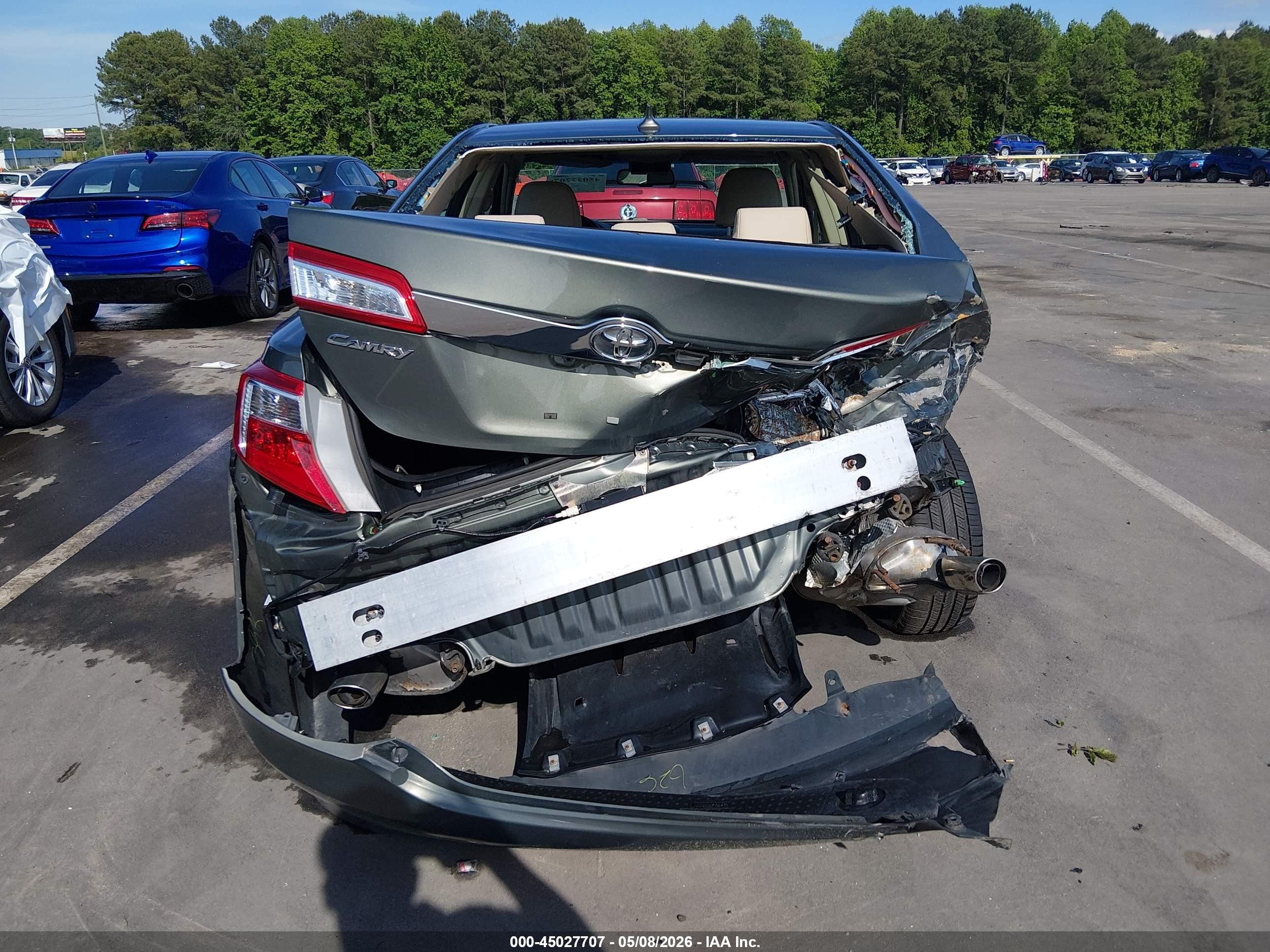 2013 Toyota Camry Xle V6 Серый vin: 4T1BK1FK8DU535475