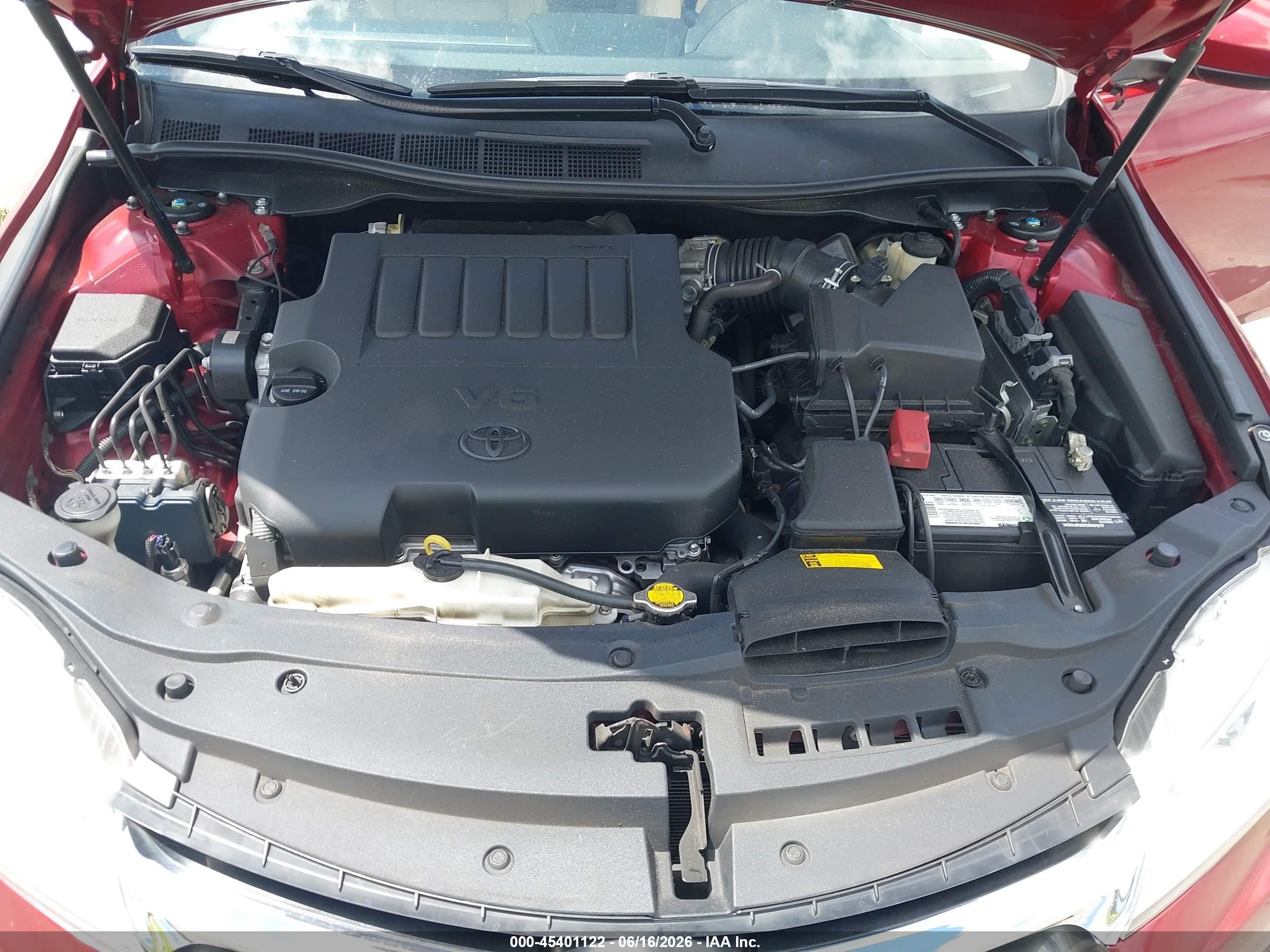 2015 Toyota Camry Xle V6 Red vin: 4T1BK1FK8FU565921