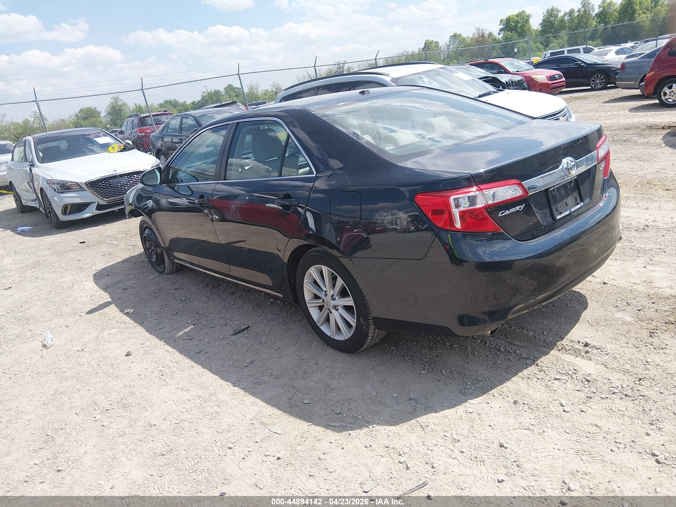 2012 Toyota Camry Xle V6 Black vin: 4T1BK1FK9CU004431