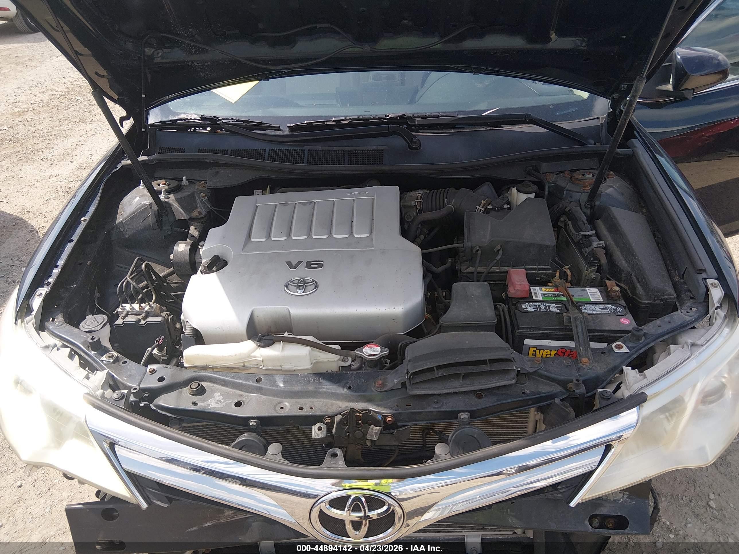 2012 Toyota Camry Xle V6 Black vin: 4T1BK1FK9CU004431