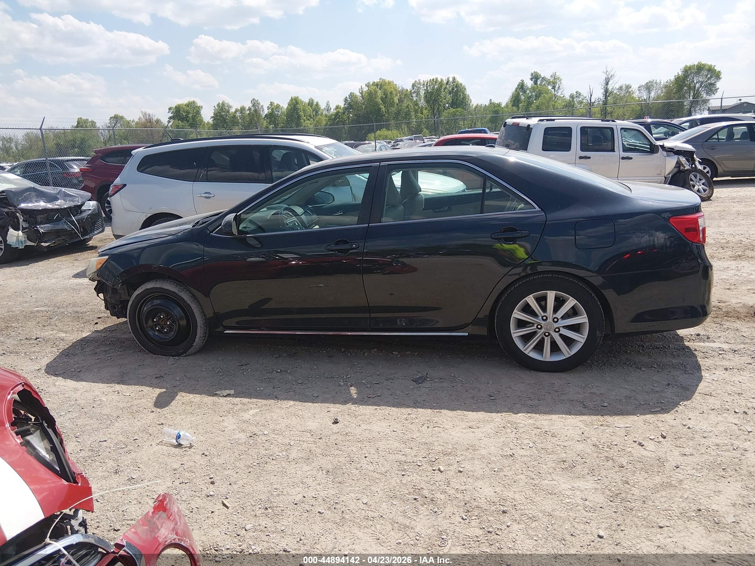 2012 Toyota Camry Xle V6 Black vin: 4T1BK1FK9CU004431