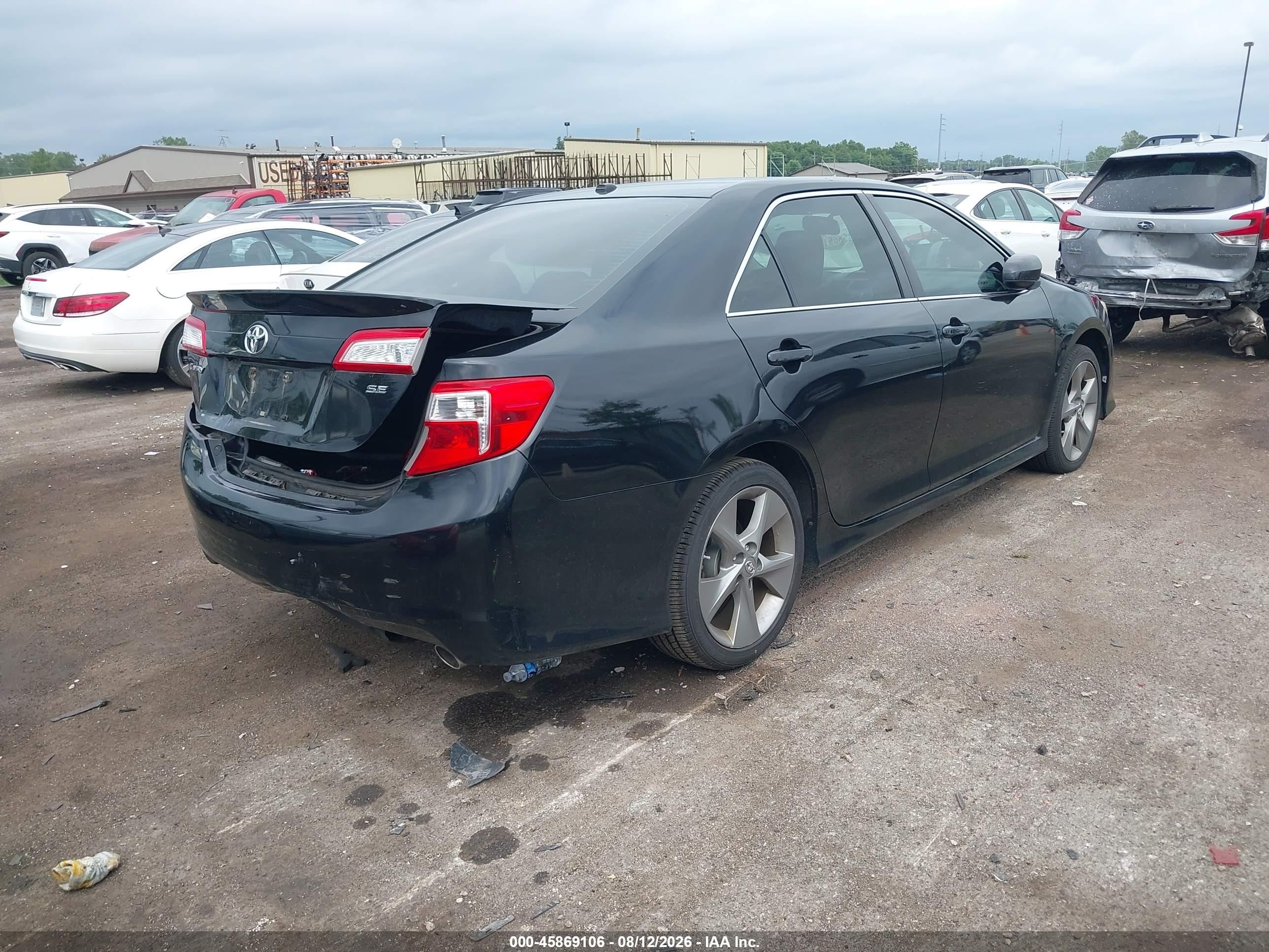 2012 Toyota Camry Se V6 Black vin: 4T1BK1FK9CU011086