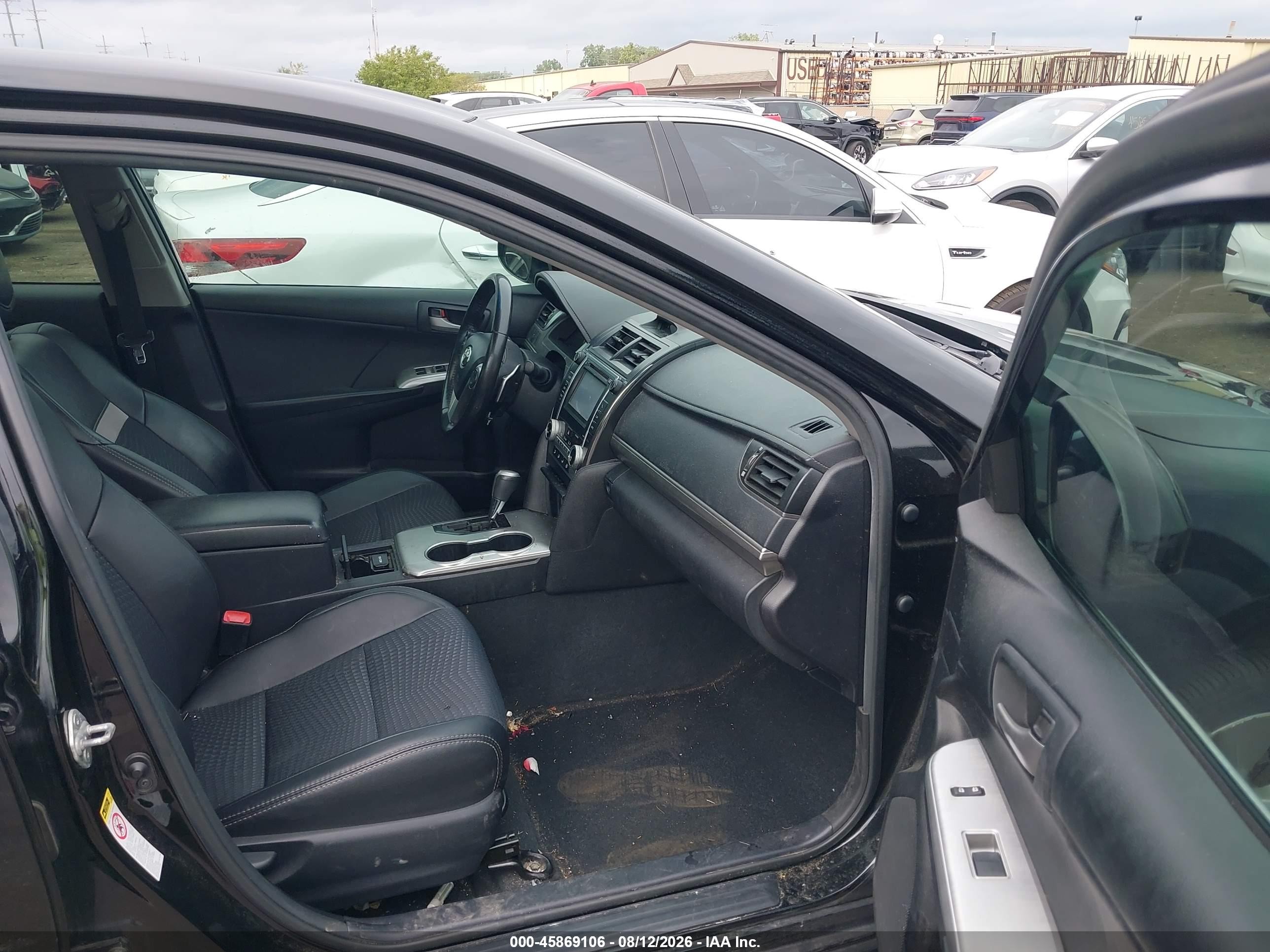 2012 Toyota Camry Se V6 Black vin: 4T1BK1FK9CU011086