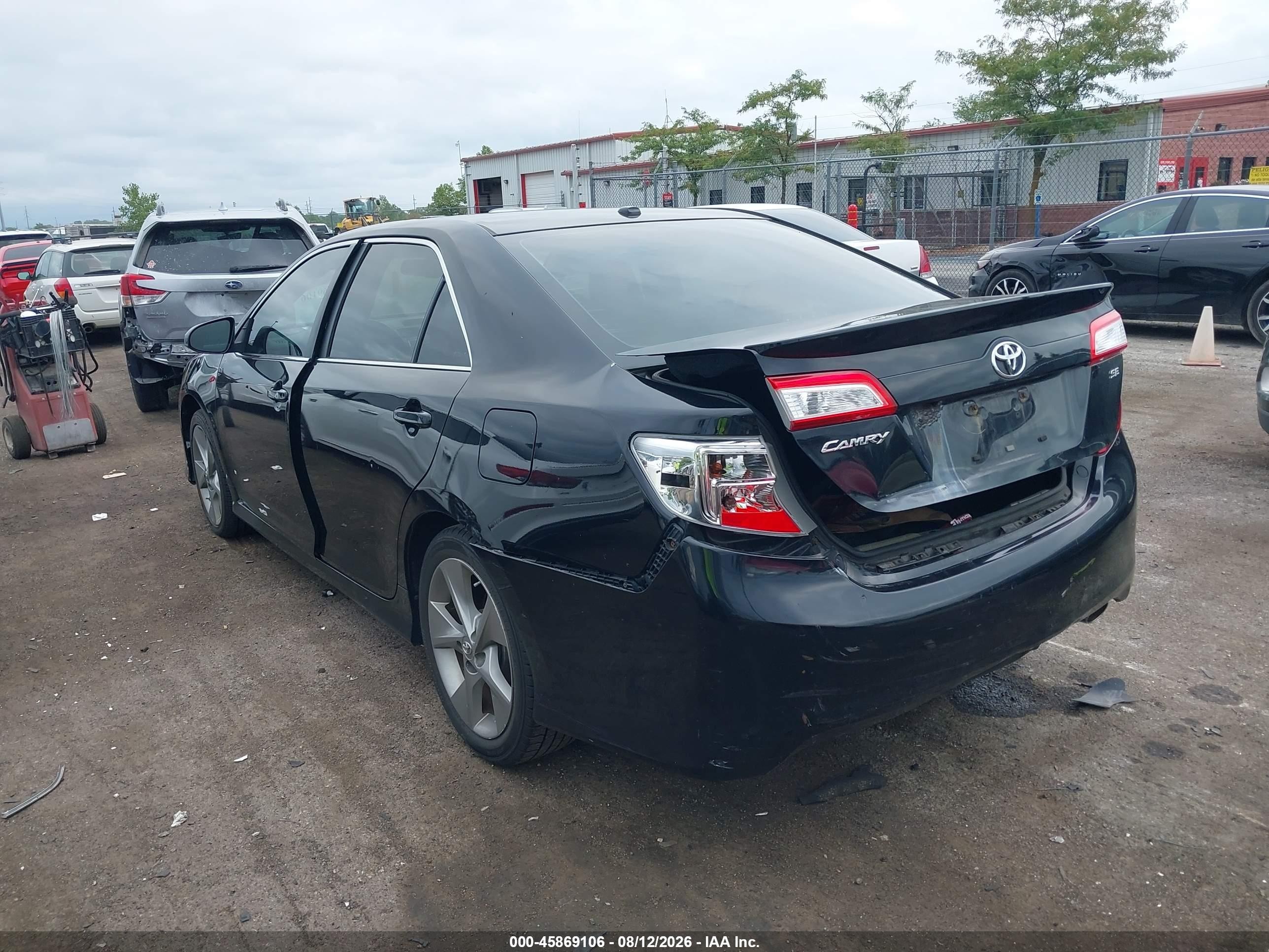 2012 Toyota Camry Se V6 Black vin: 4T1BK1FK9CU011086