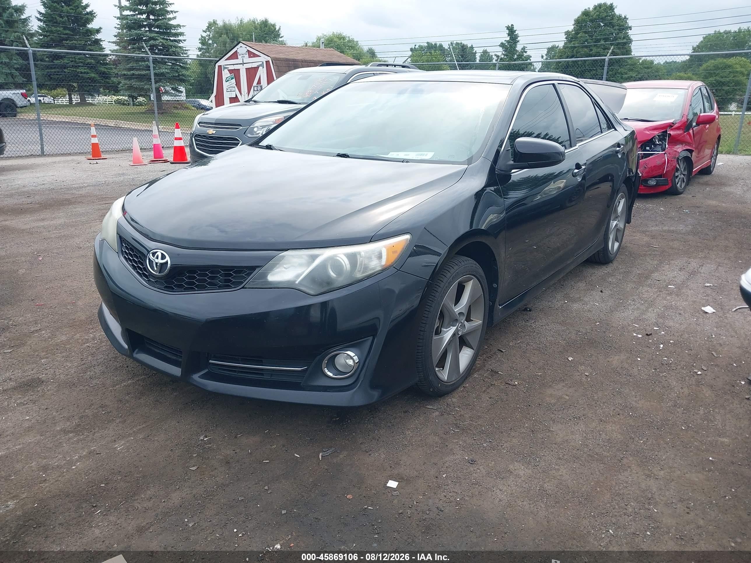 2012 Toyota Camry Se V6 Black vin: 4T1BK1FK9CU011086