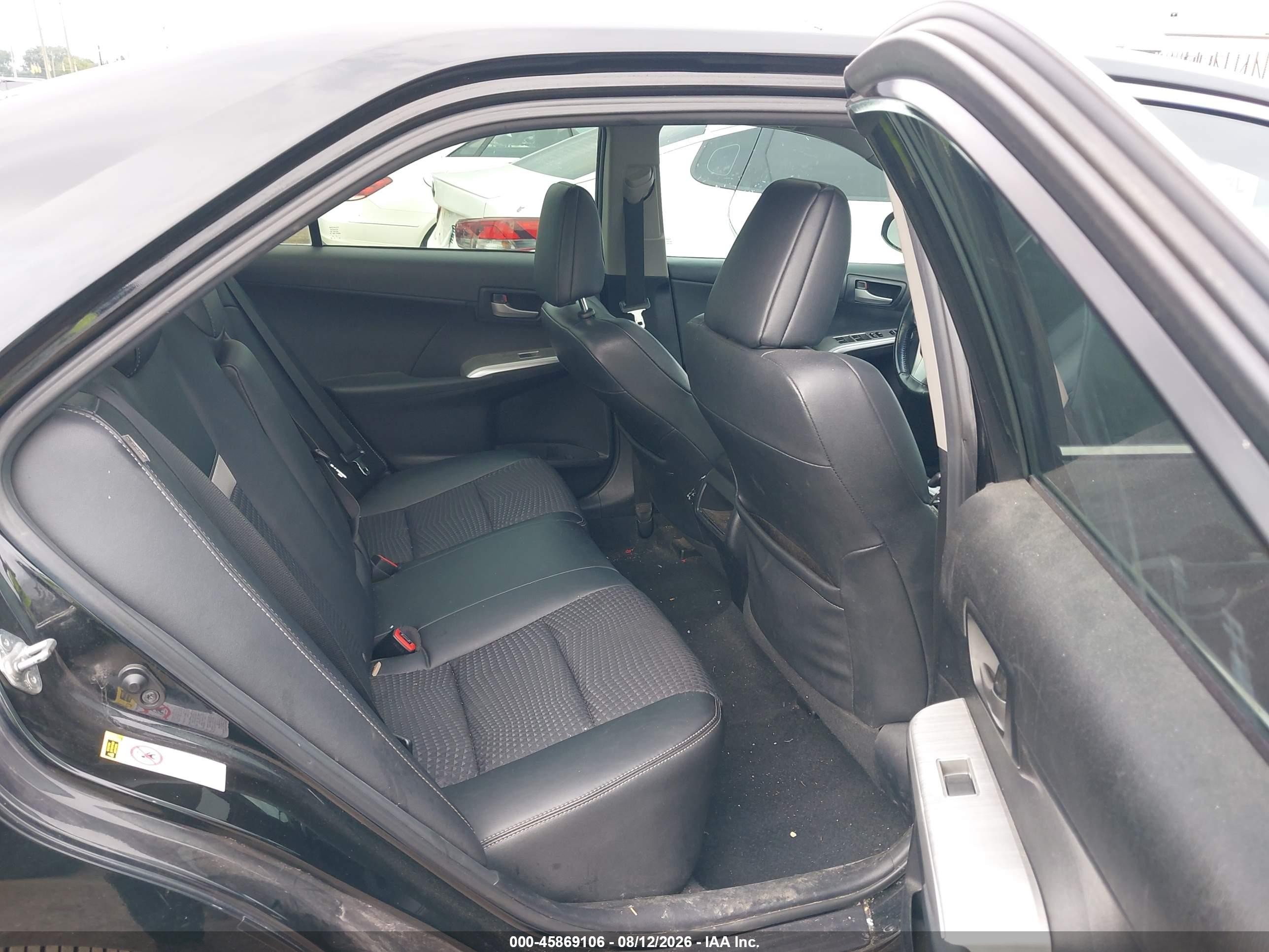 2012 Toyota Camry Se V6 Black vin: 4T1BK1FK9CU011086