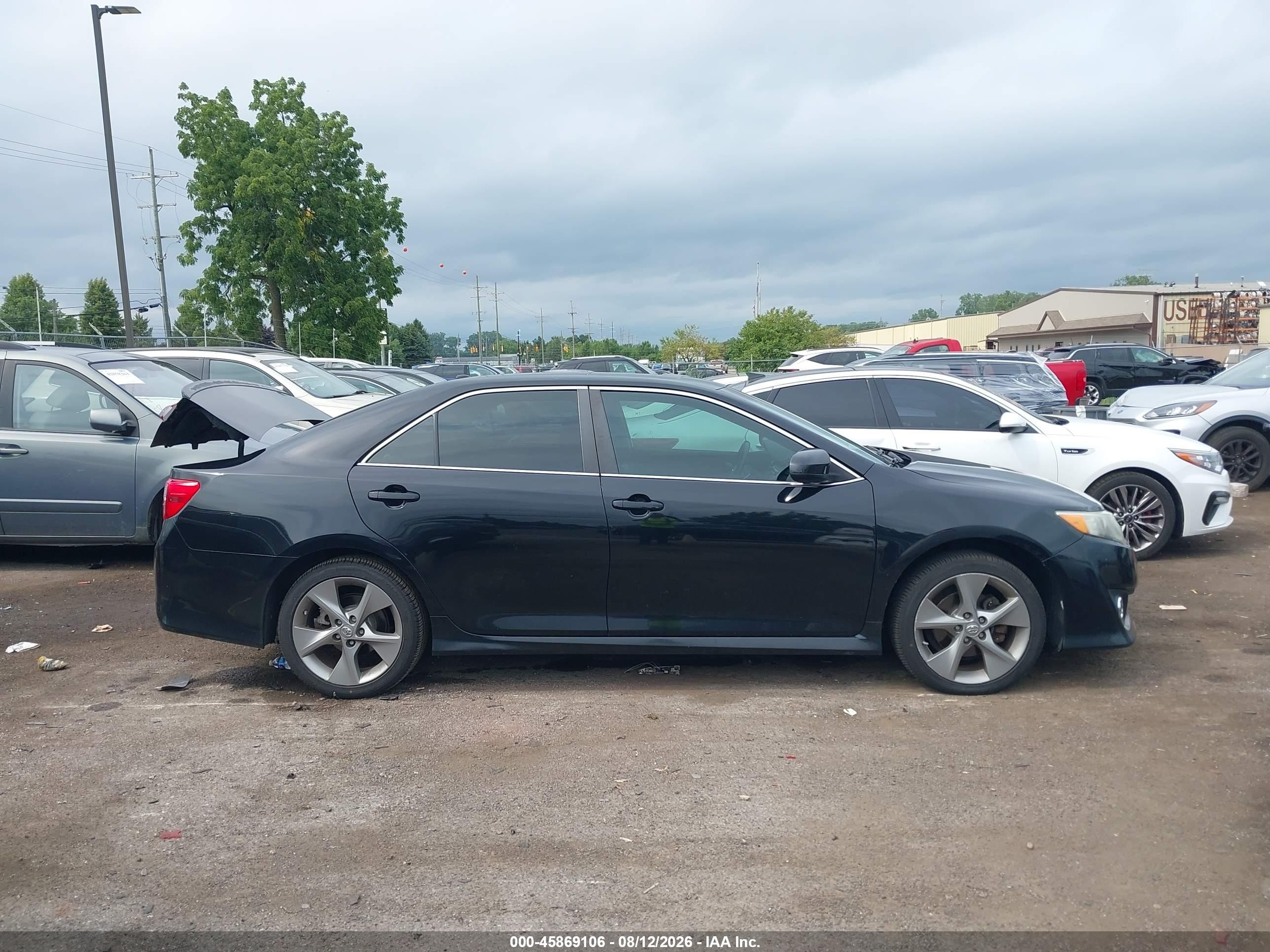 2012 Toyota Camry Se V6 Black vin: 4T1BK1FK9CU011086