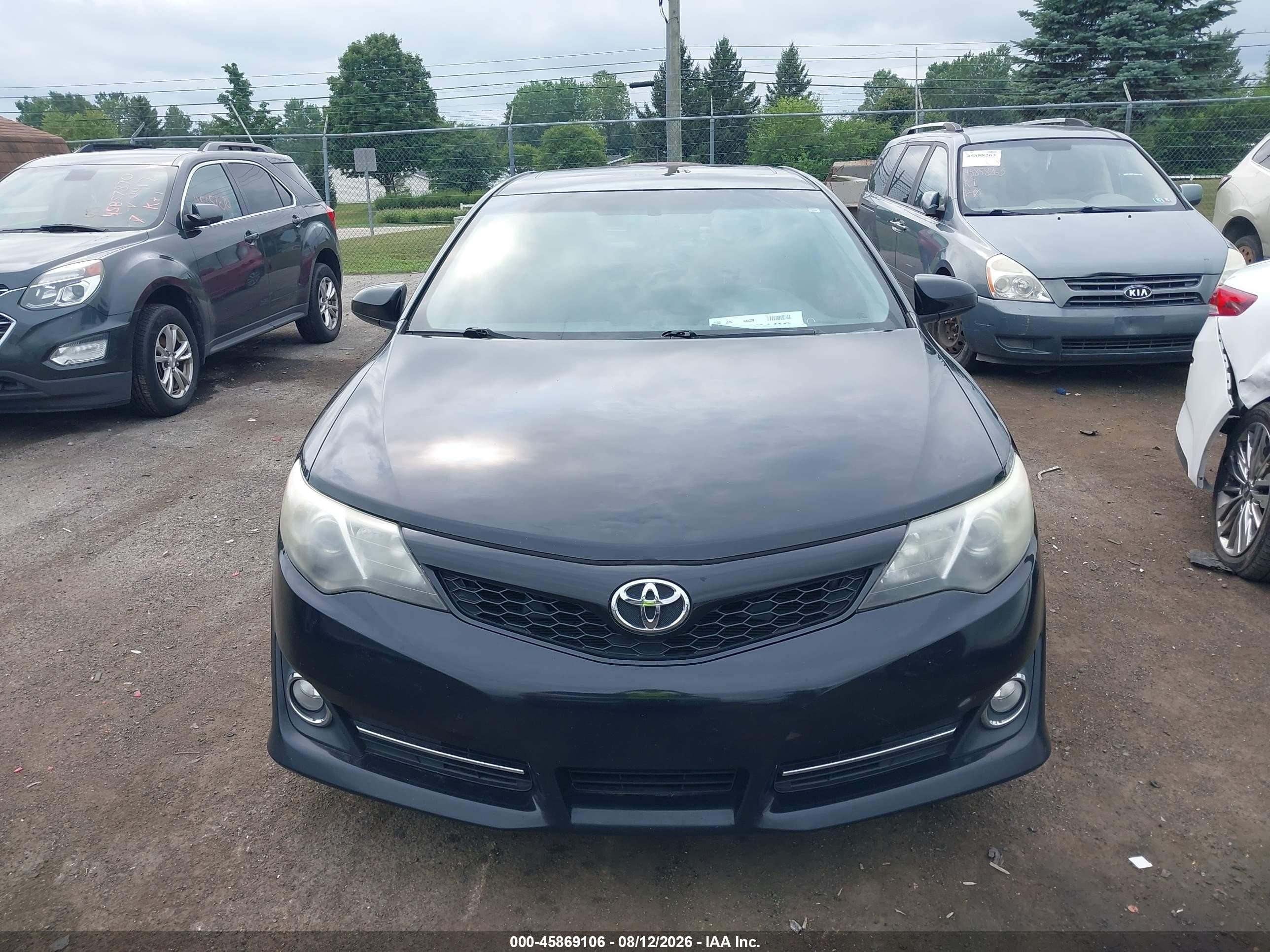 2012 Toyota Camry Se V6 Black vin: 4T1BK1FK9CU011086