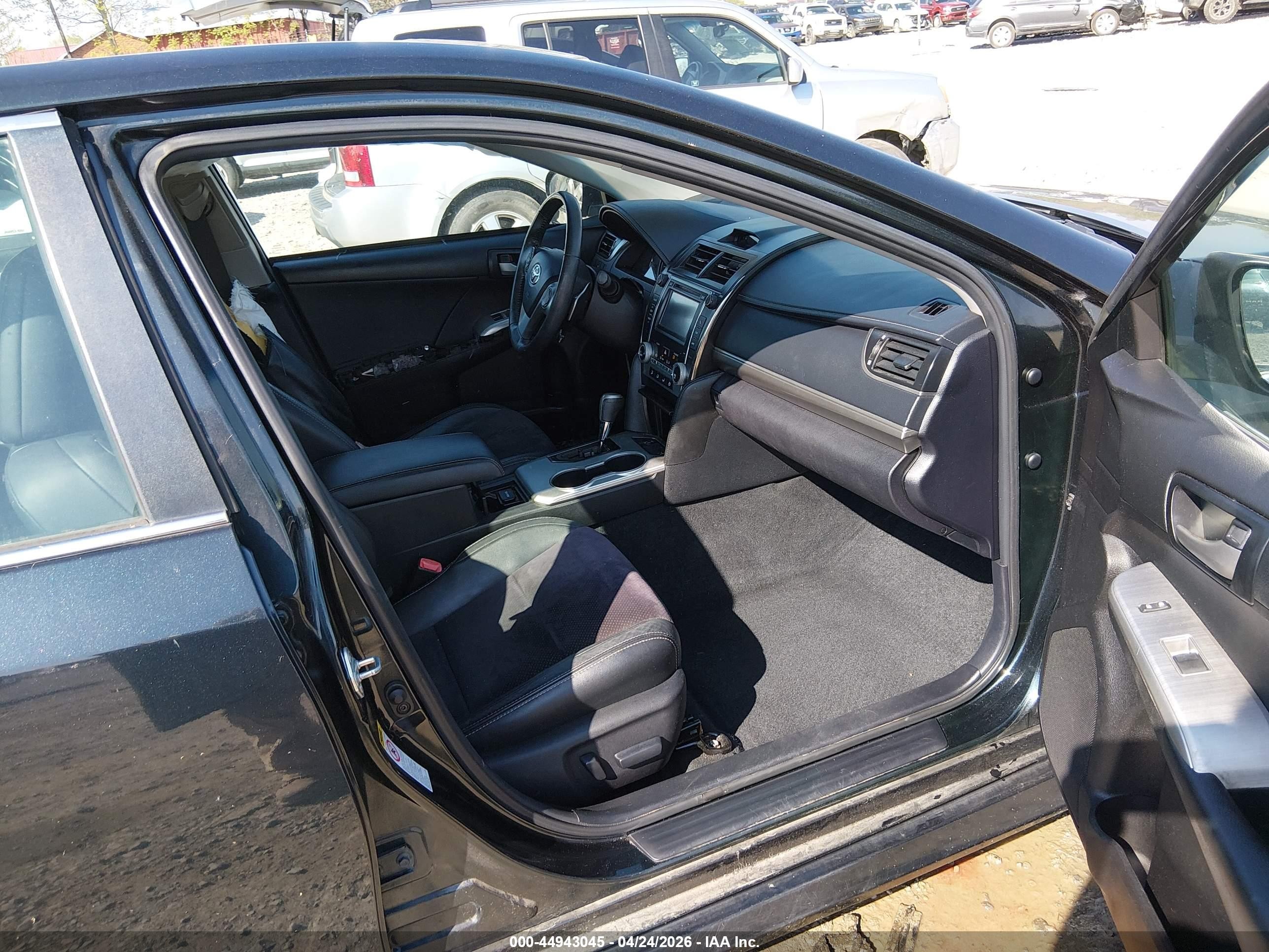 2012 Toyota Camry Se V6 Black vin: 4T1BK1FK9CU014862