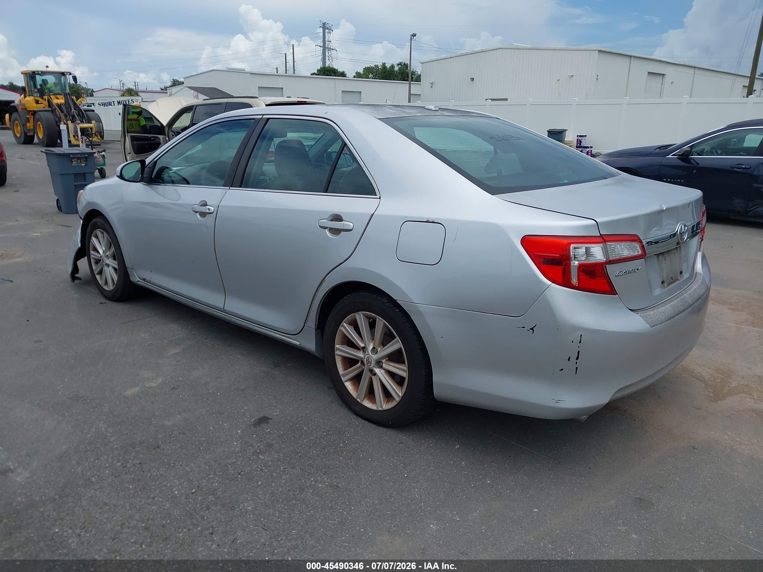 2012 Toyota Camry Xle V6 Silver vin: 4T1BK1FK9CU020029