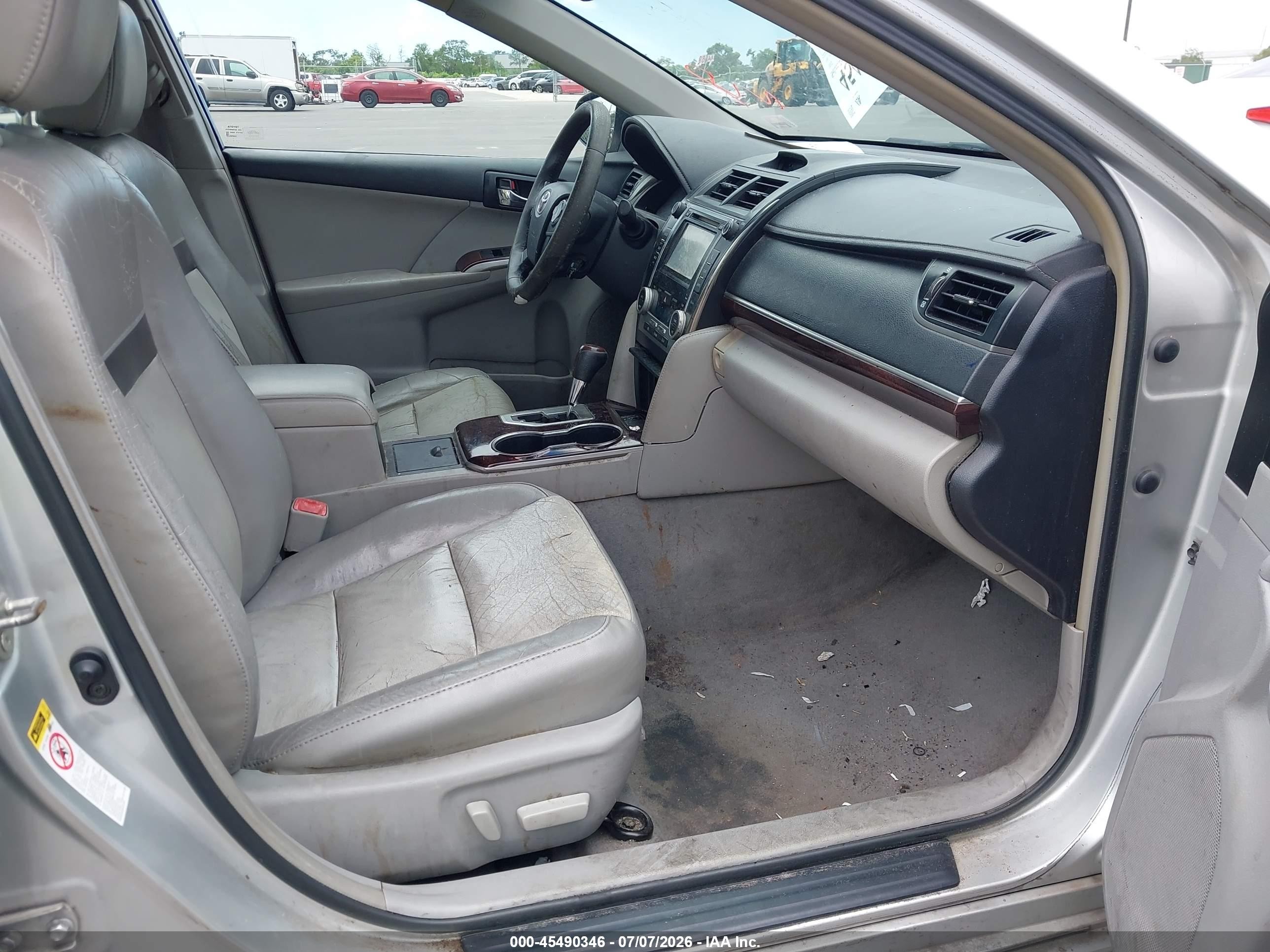 2012 Toyota Camry Xle V6 Silver vin: 4T1BK1FK9CU020029