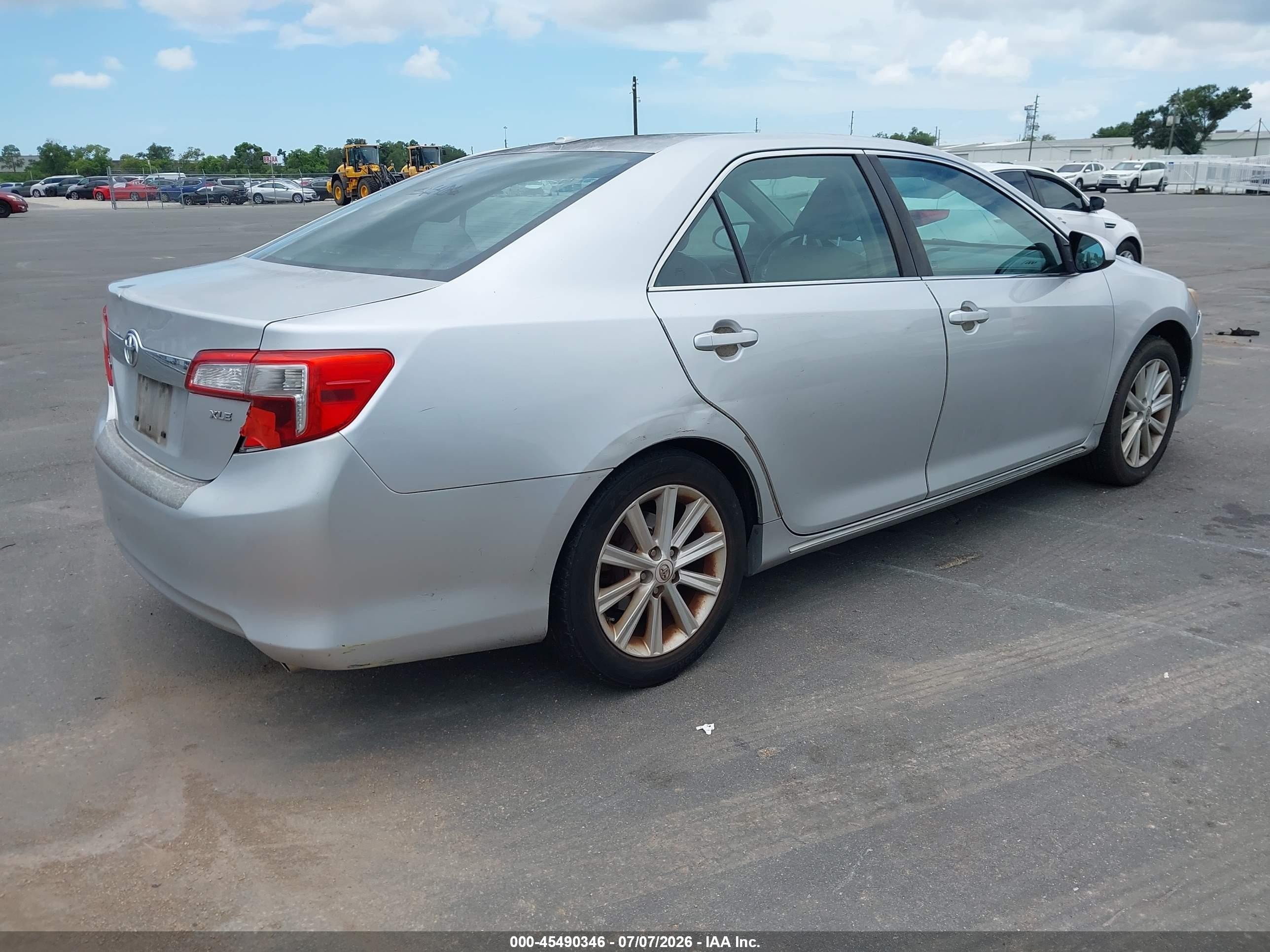 2012 Toyota Camry Xle V6 Silver vin: 4T1BK1FK9CU020029