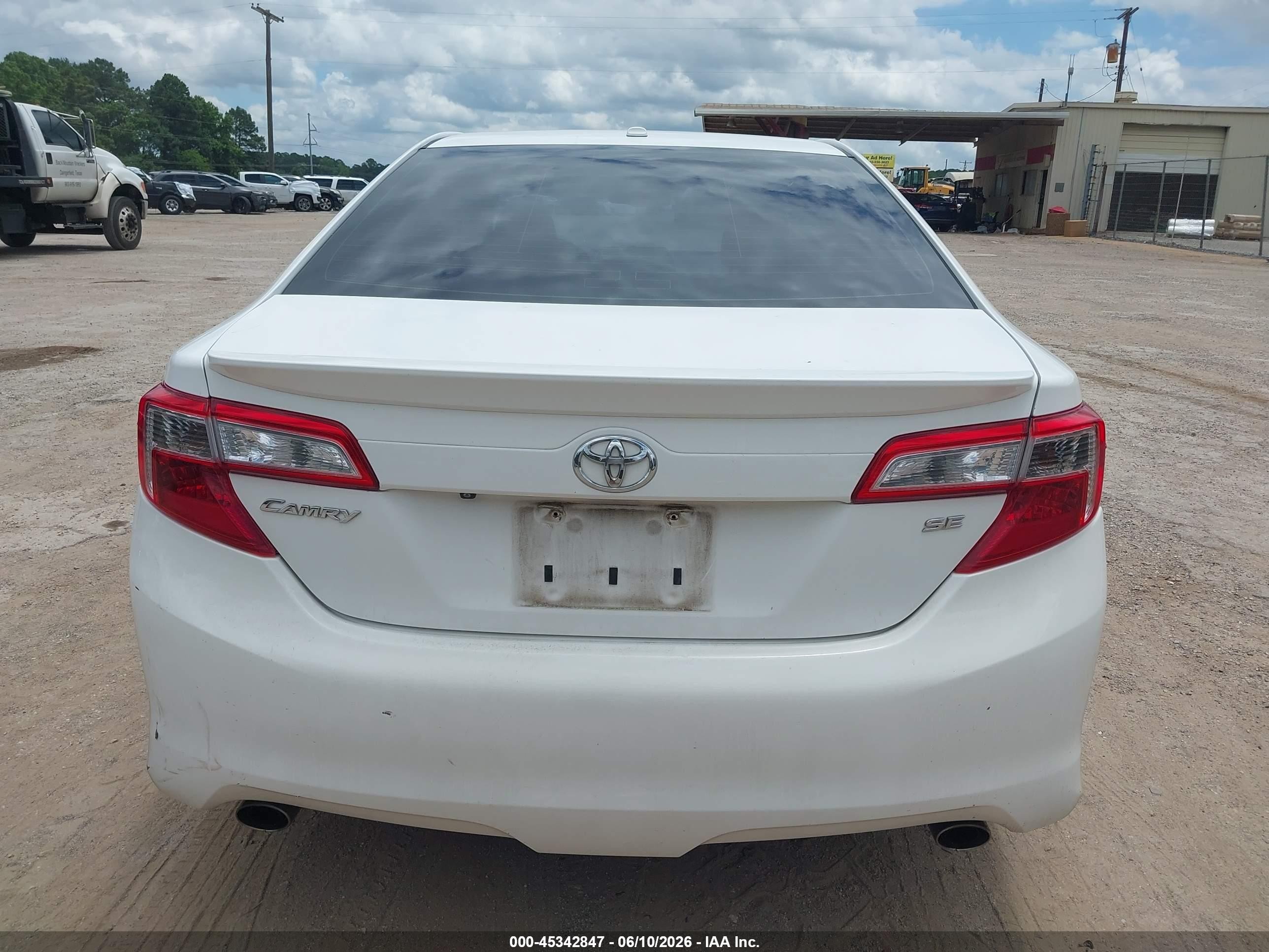 2012 Toyota Camry Se V6 White vin: 4T1BK1FK9CU503133