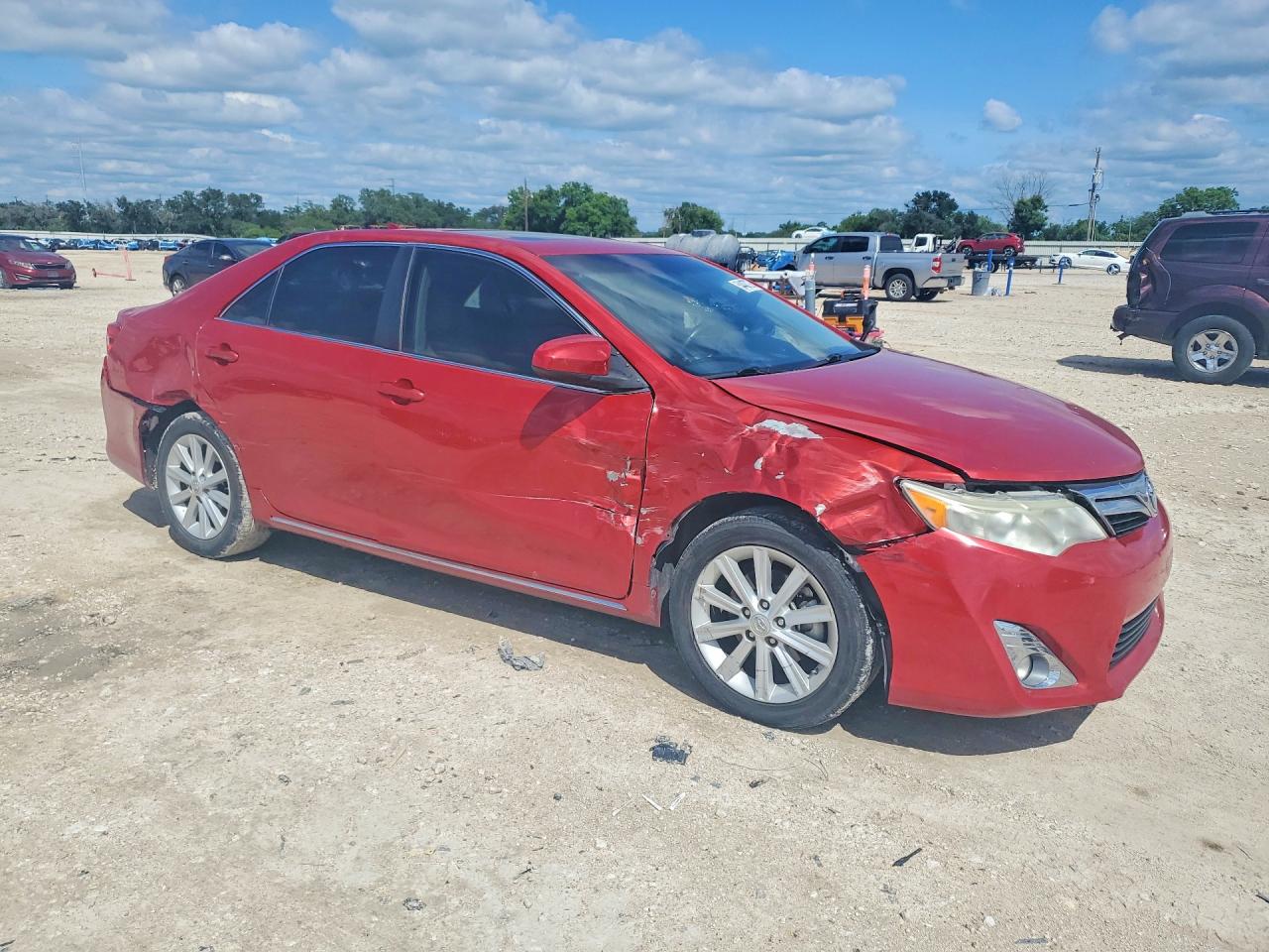 2012 Toyota Camry Xle V6 Red vin: 4T1BK1FK9CU506324