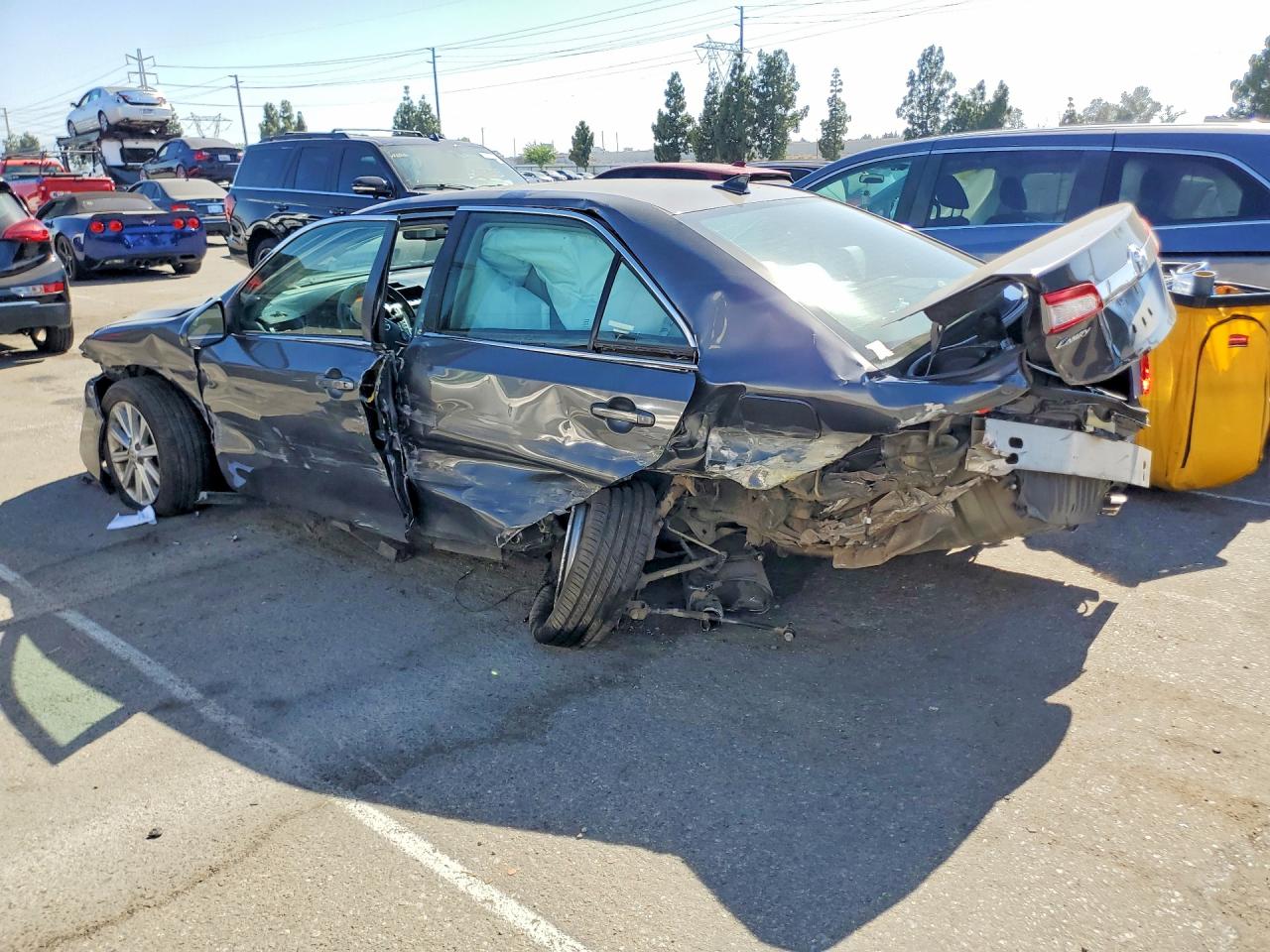 2012 Toyota Camry Xle V6 Charcoal vin: 4T1BK1FK9CU507733
