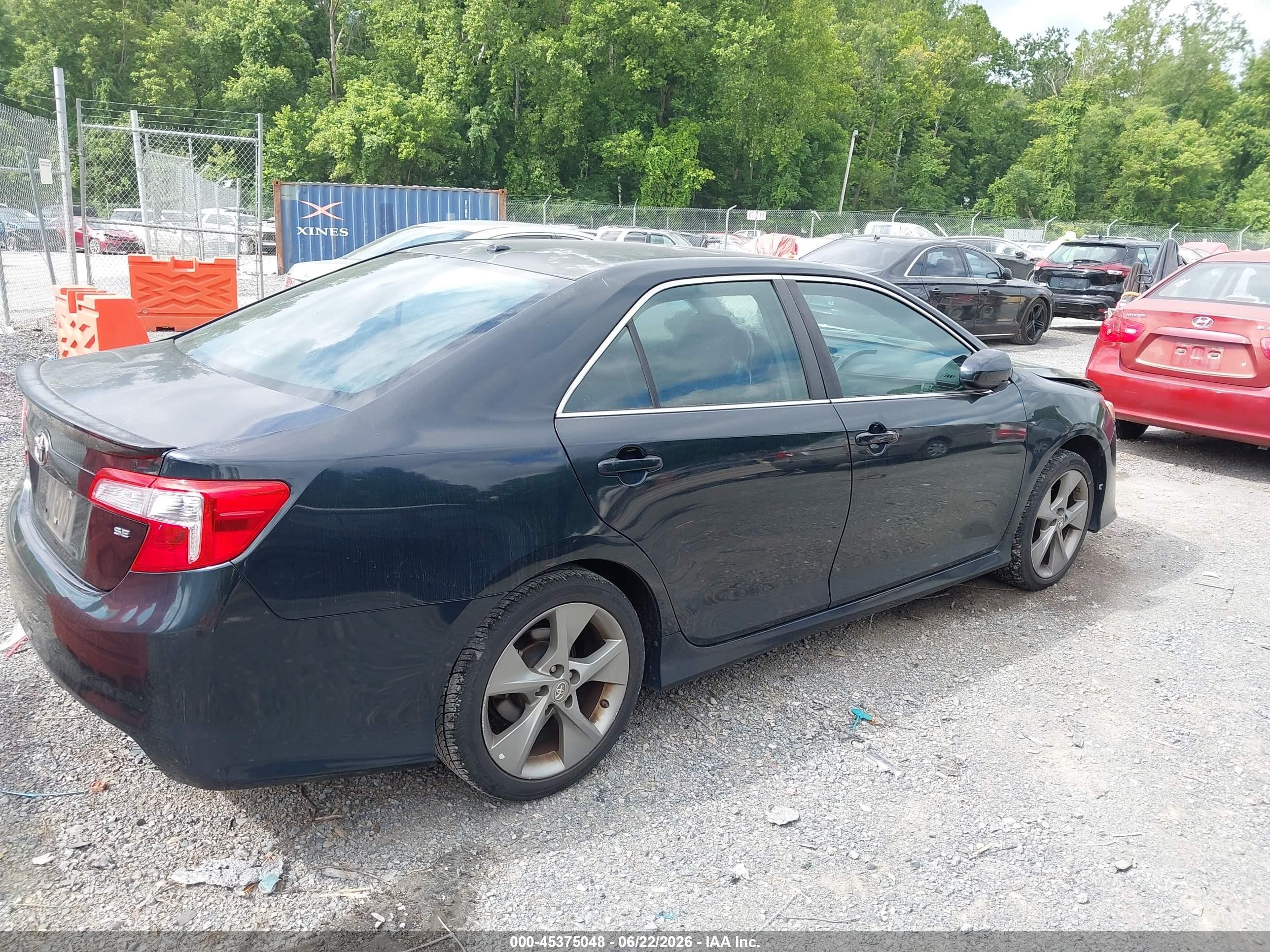 2012 Toyota Camry Se V6 Black vin: 4T1BK1FK9CU519705