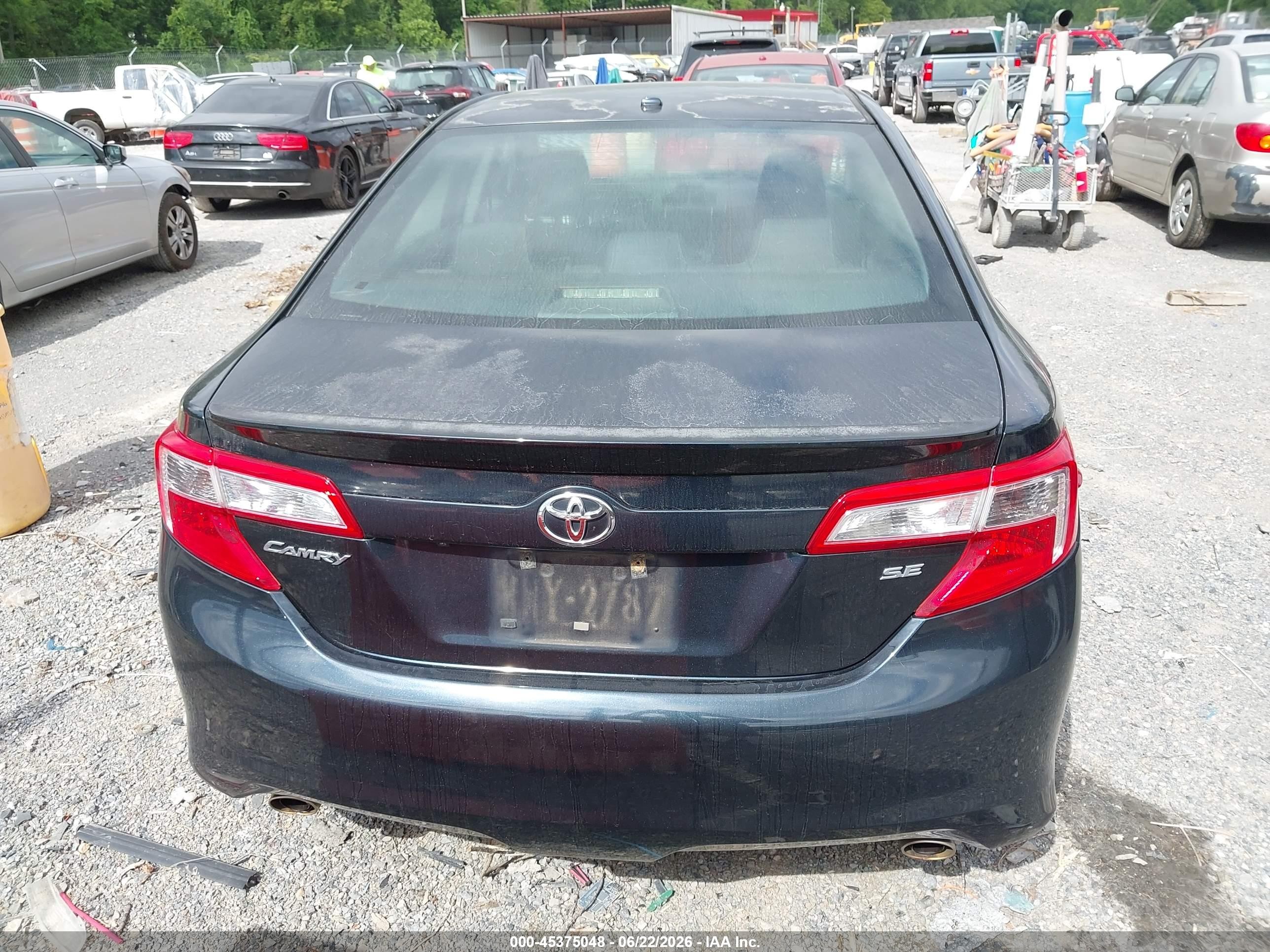 2012 Toyota Camry Se V6 Black vin: 4T1BK1FK9CU519705