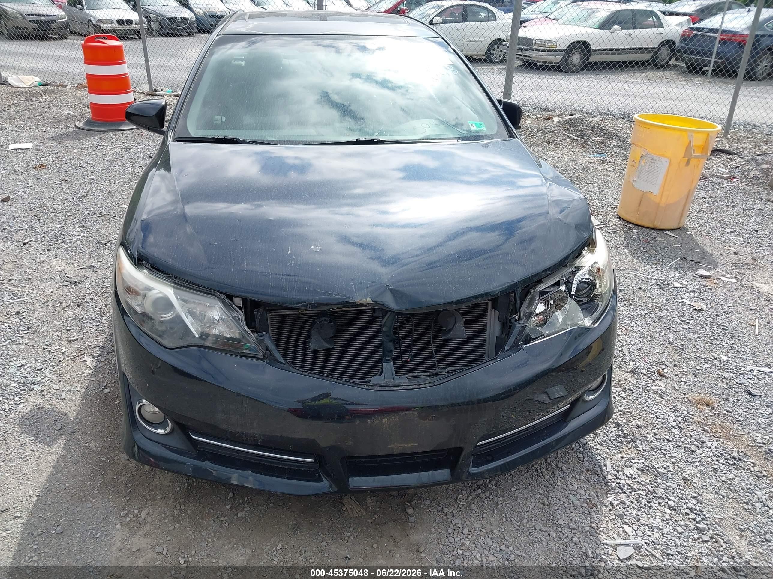 2012 Toyota Camry Se V6 Black vin: 4T1BK1FK9CU519705