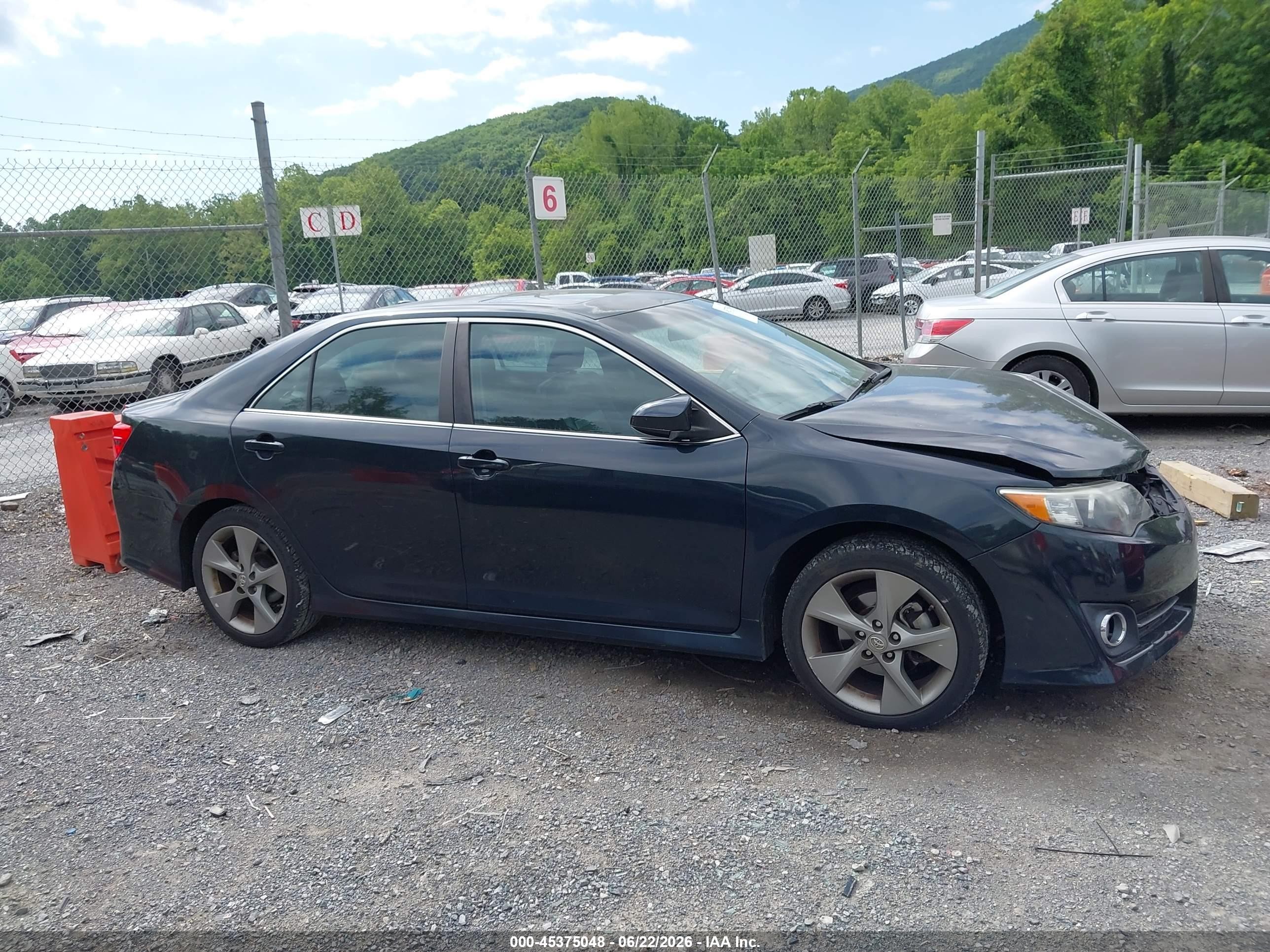2012 Toyota Camry Se V6 Black vin: 4T1BK1FK9CU519705