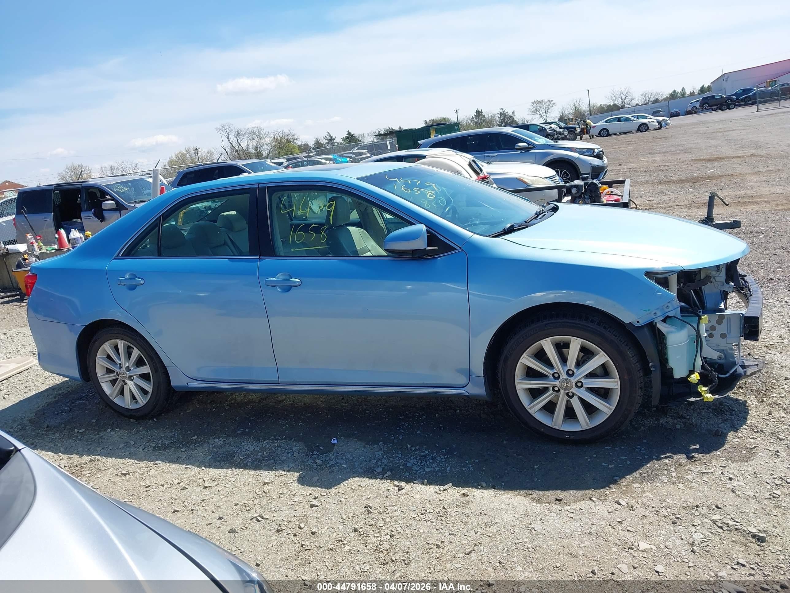 2012 Toyota Camry Xle V6 Blue vin: 4T1BK1FK9CU523527