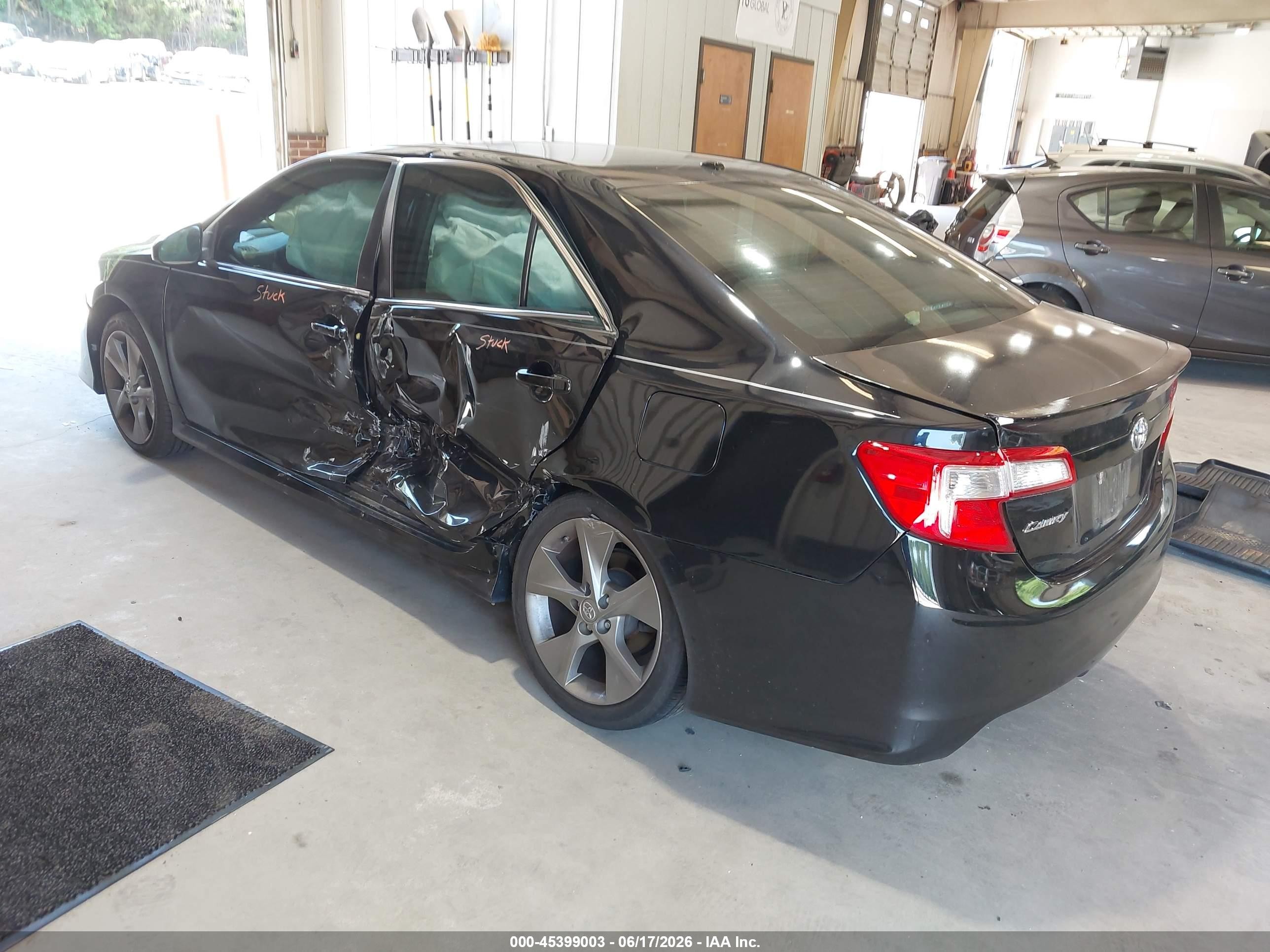 2014 Toyota Camry Se V6 Black vin: 4T1BK1FK9EU541187