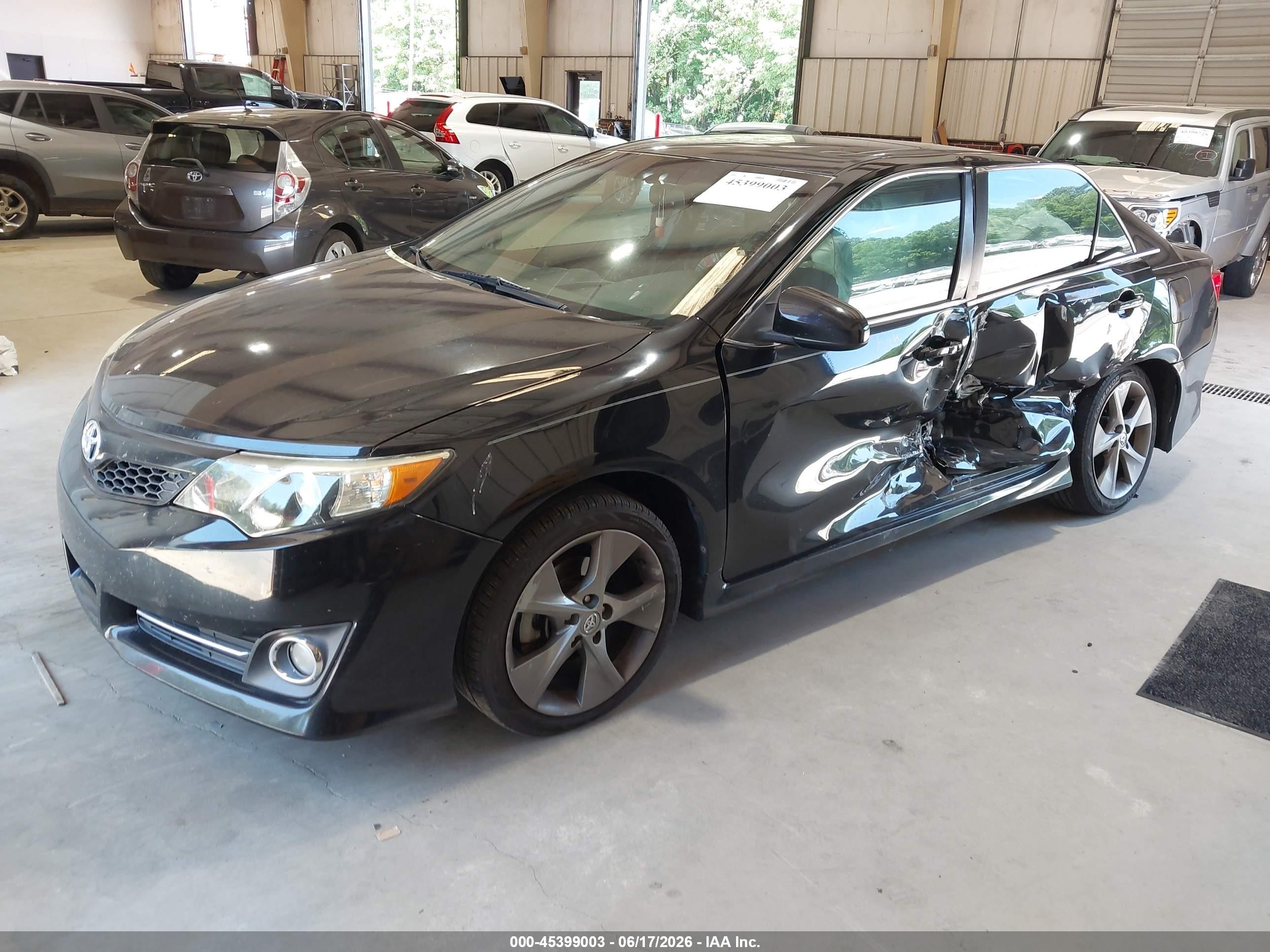2014 Toyota Camry Se V6 Black vin: 4T1BK1FK9EU541187