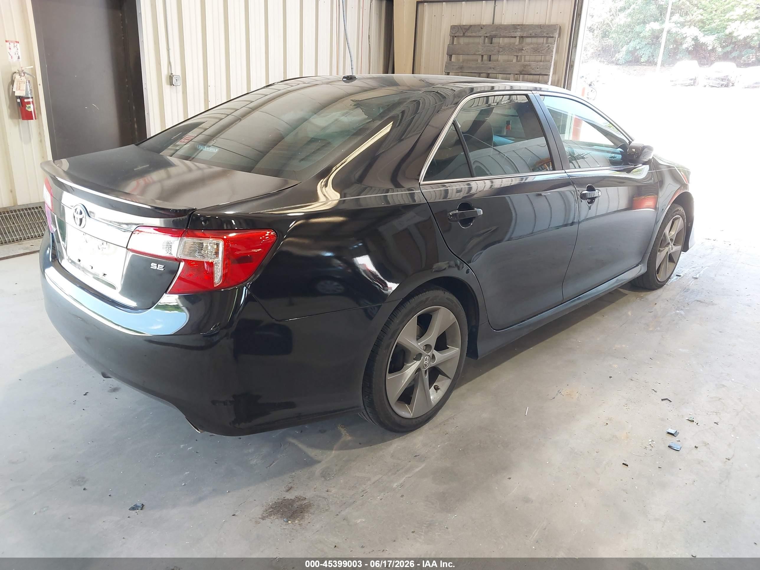 2014 Toyota Camry Se V6 Black vin: 4T1BK1FK9EU541187