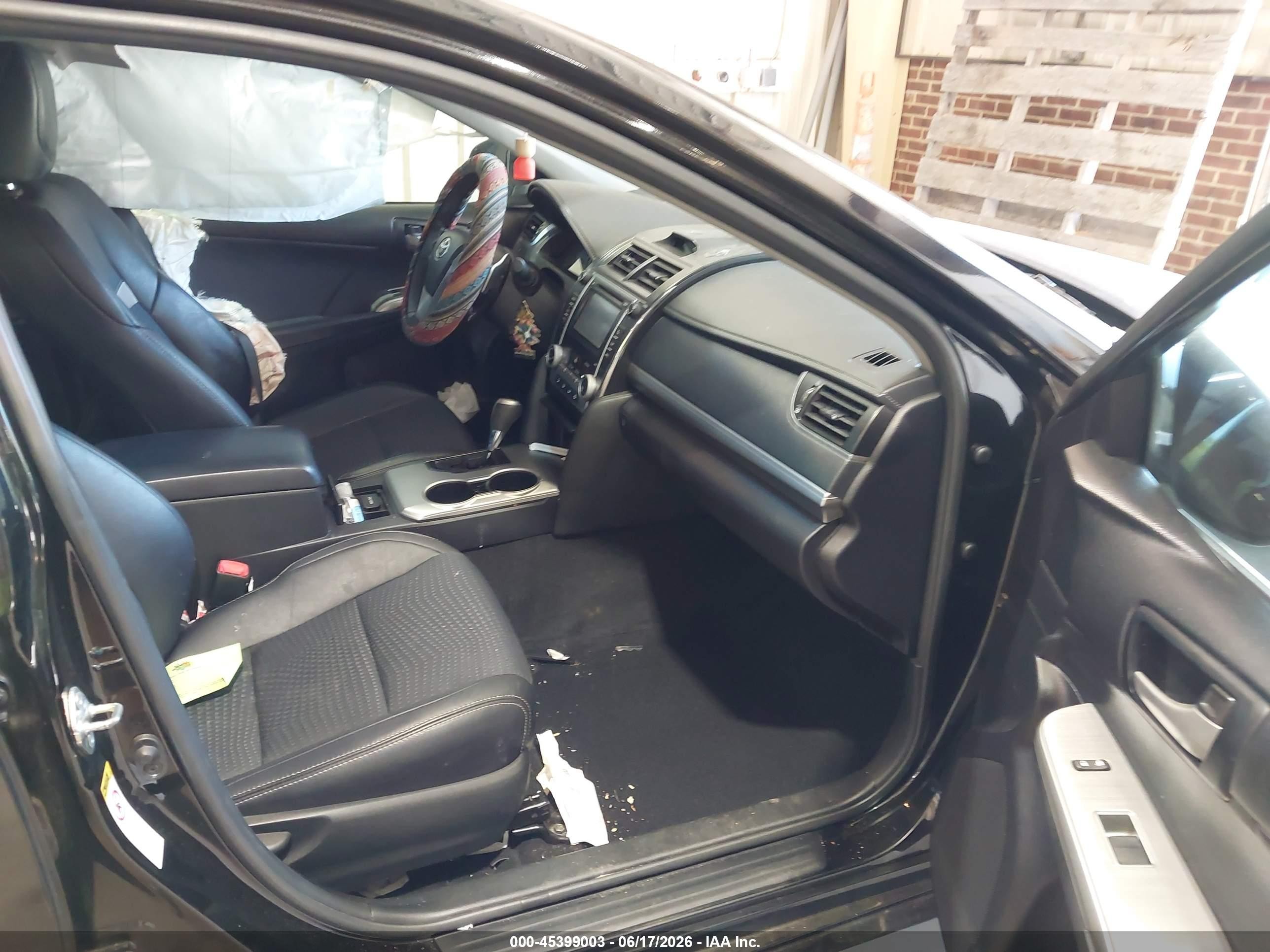 2014 Toyota Camry Se V6 Black vin: 4T1BK1FK9EU541187